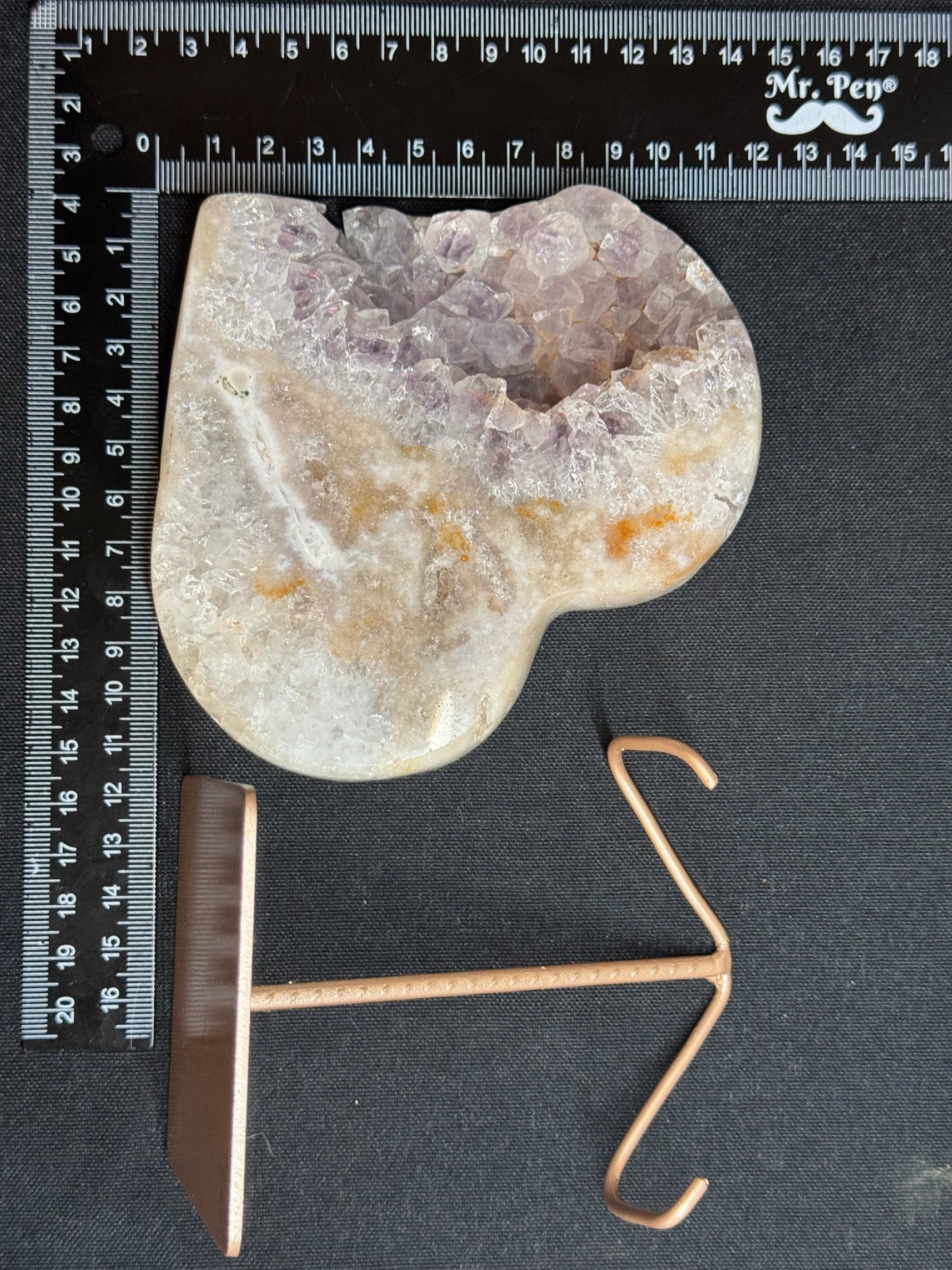 Pink amethyst heart