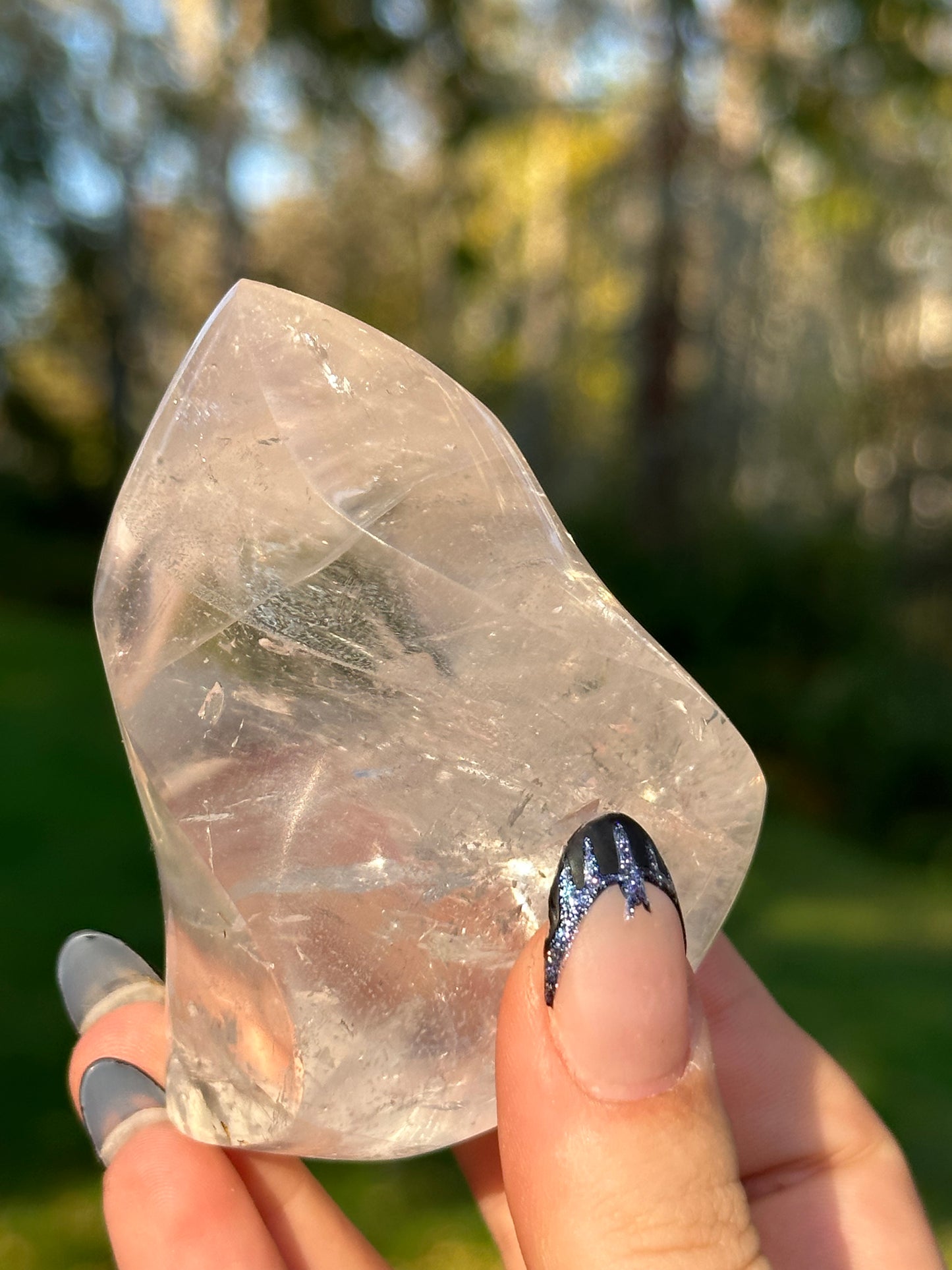 Clear Quartz flame