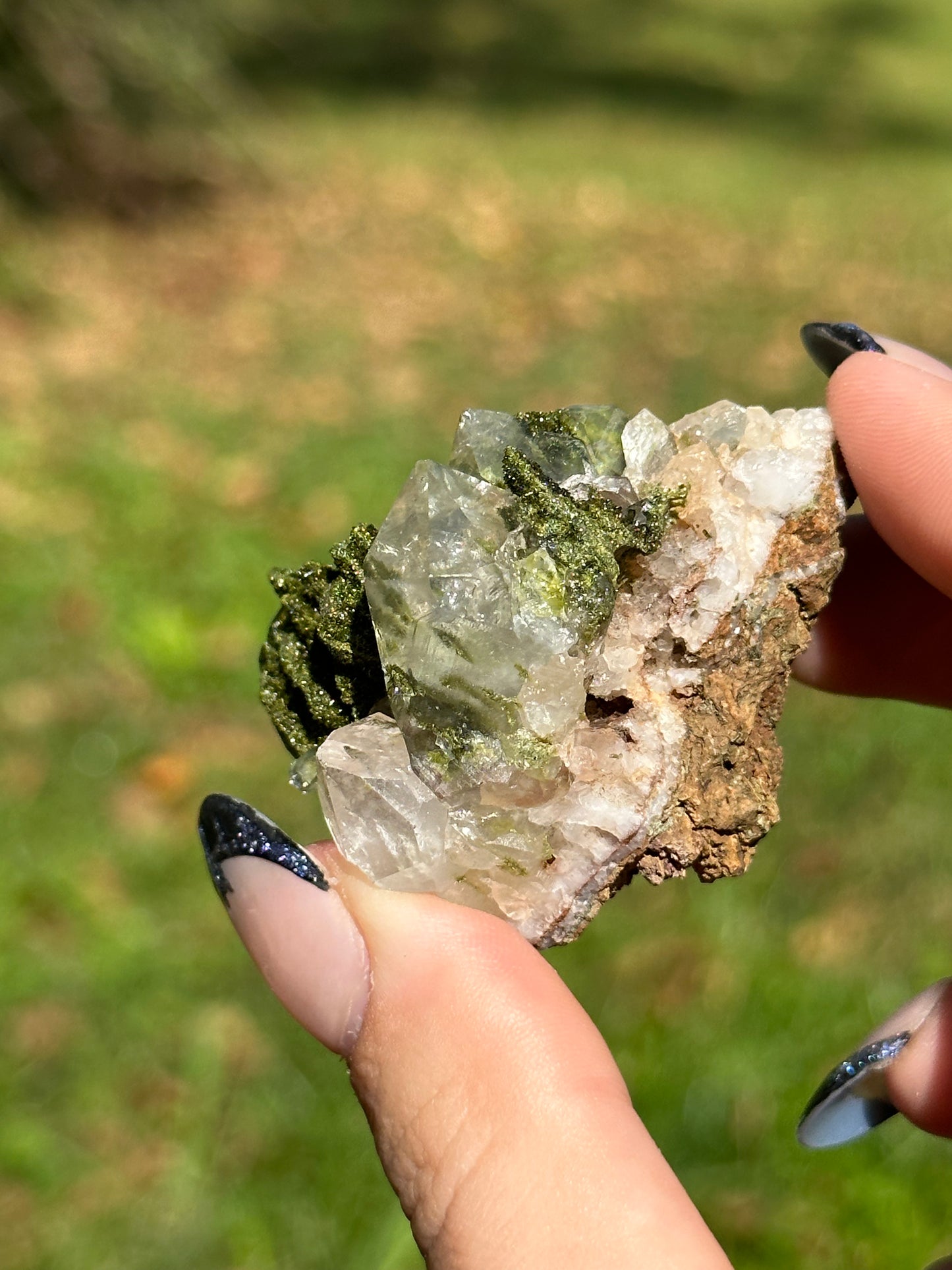 Epidote with Quartz - J