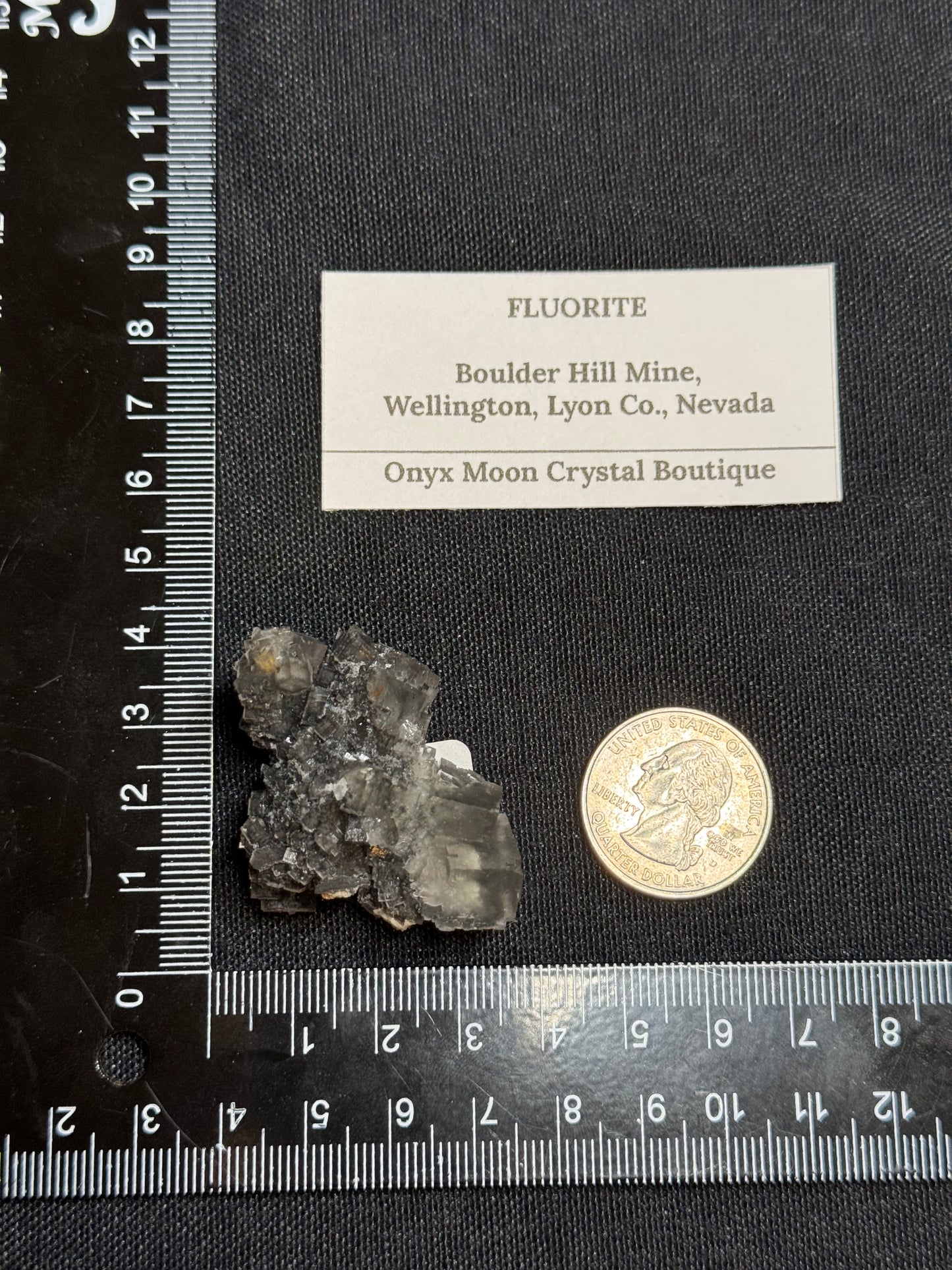 Stibnite included fluorite - Nevada
