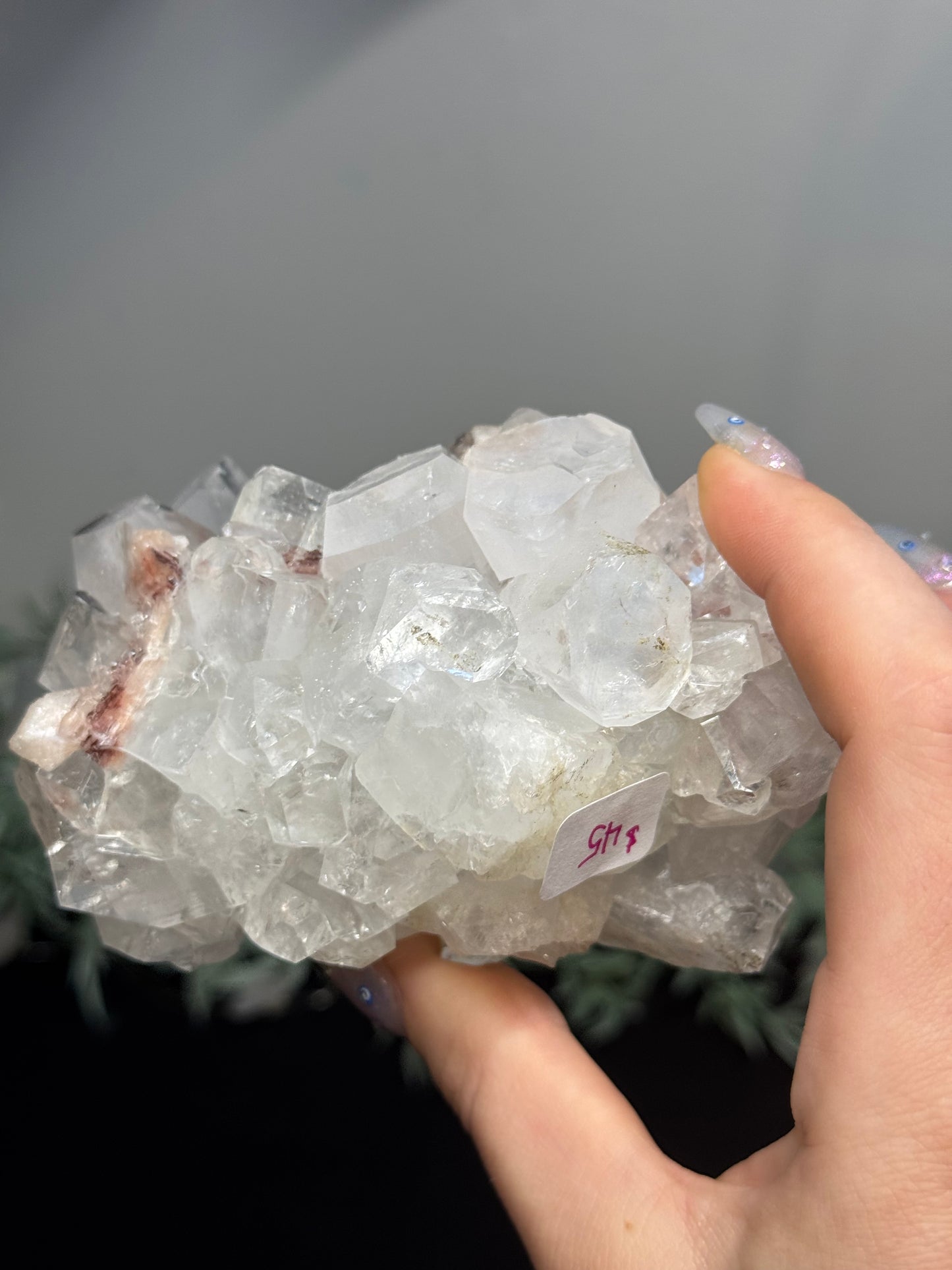 Sugary diamond Apophyllite with peach Stilbite - India