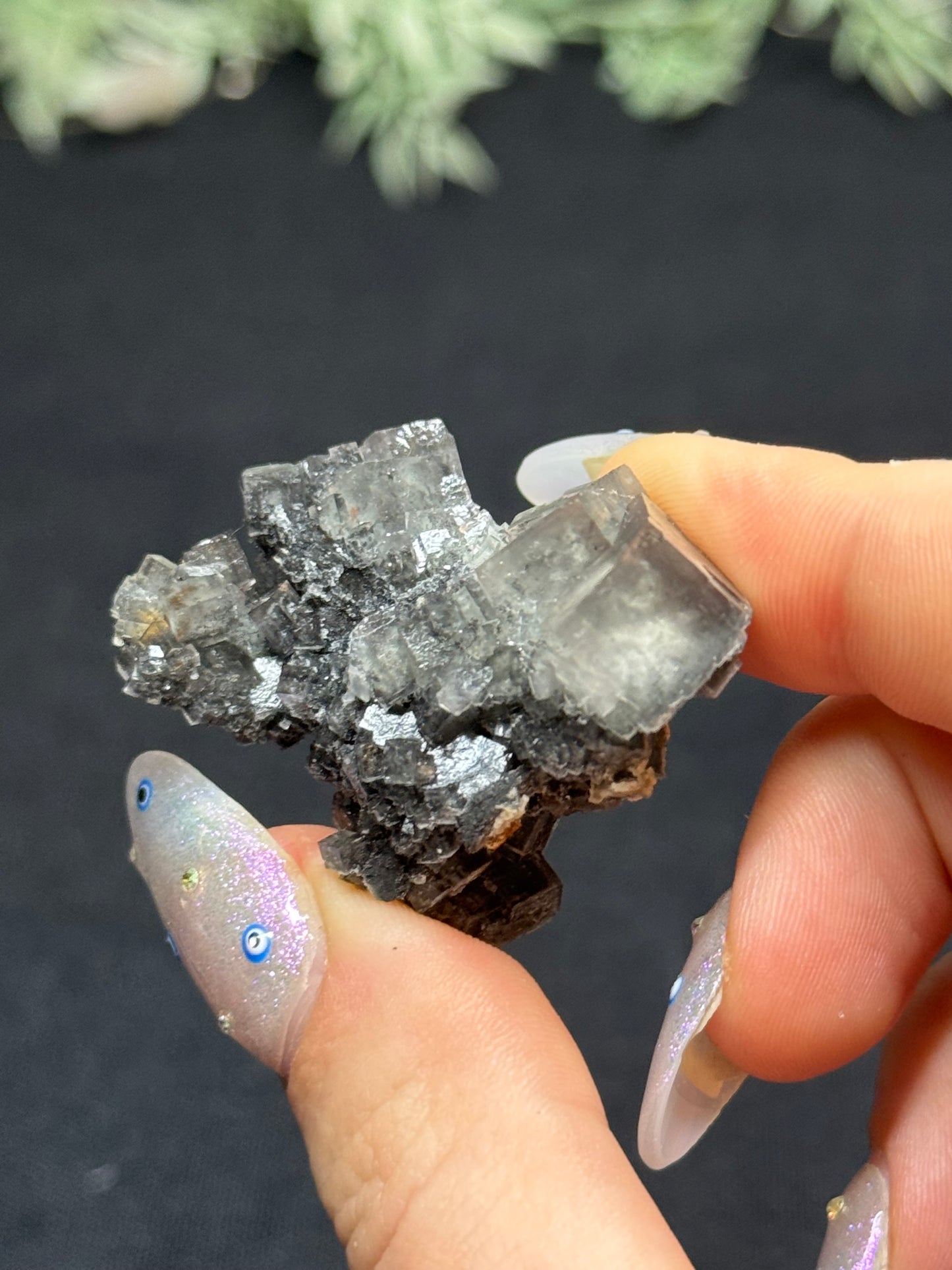 Stibnite included fluorite - Nevada