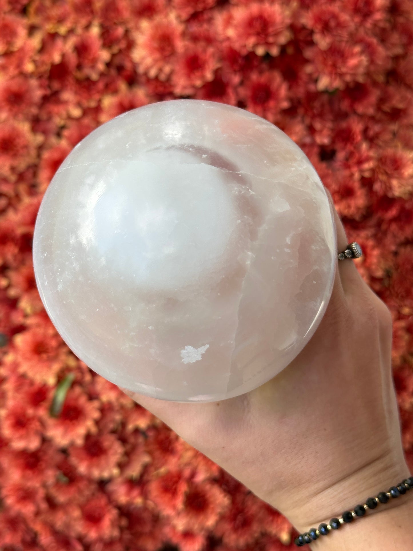Satin Spar Selenite Mushroom Lamp - No Cord/Bulb Included