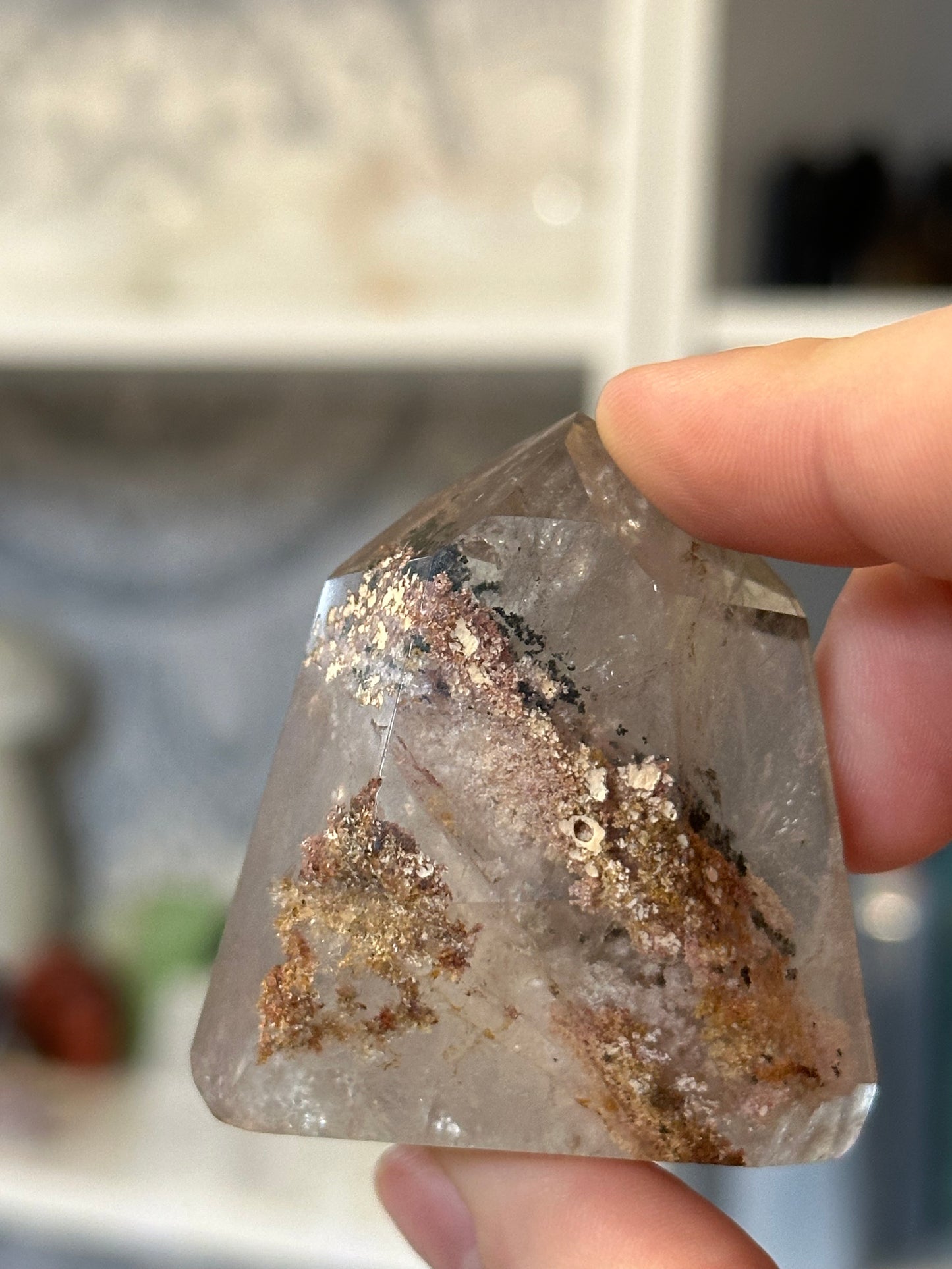 Garden Quartz (lodalite) tower