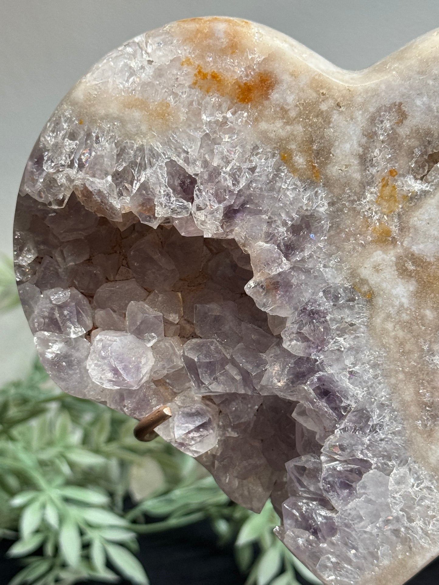 Pink amethyst heart