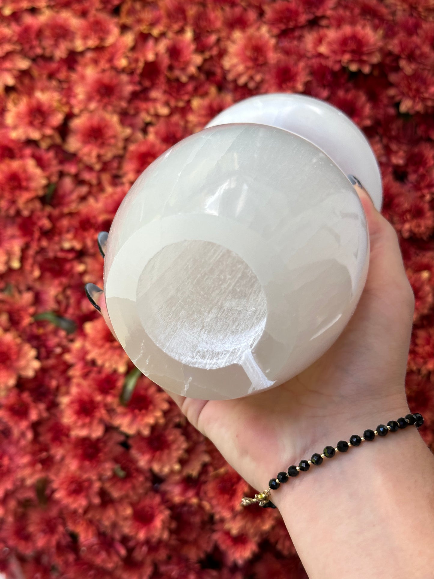 Satin Spar Selenite Mushroom Lamp - No Cord/Bulb Included