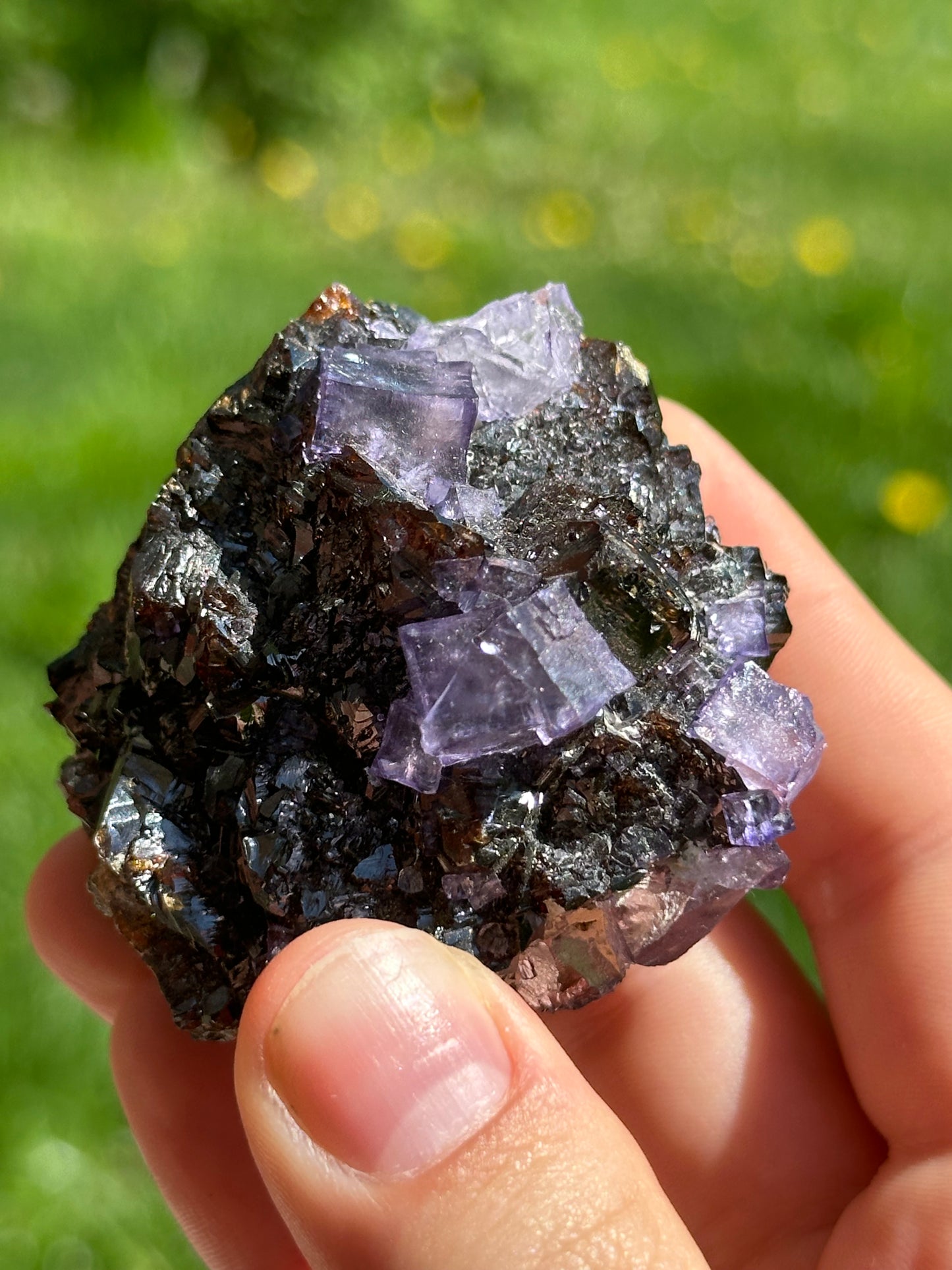 Elmwood fluorite and sphalerite