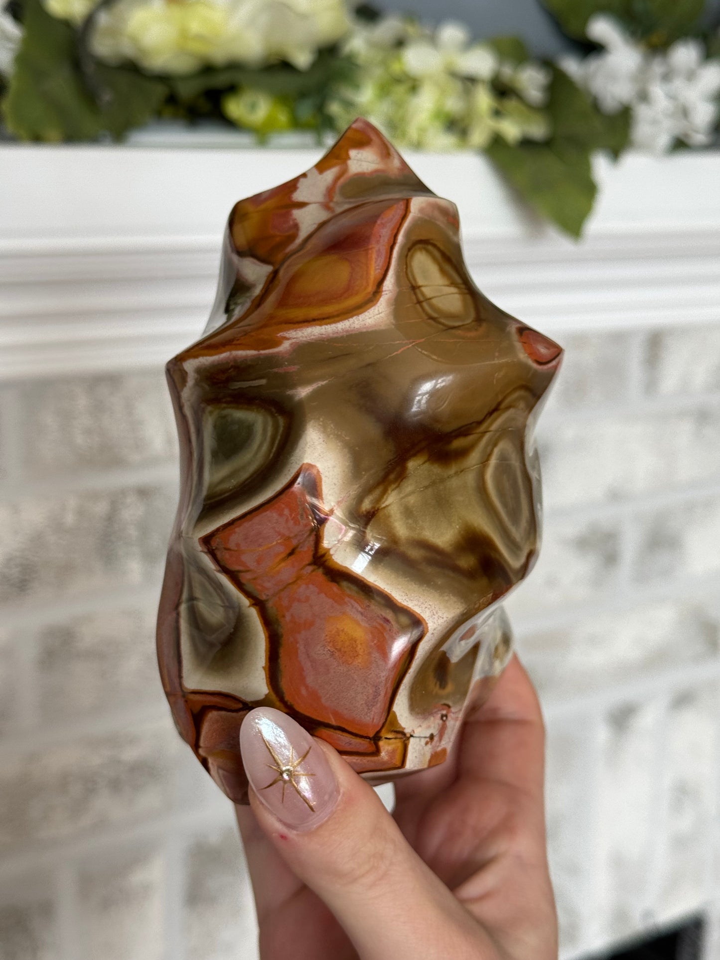Polychrome jasper flame