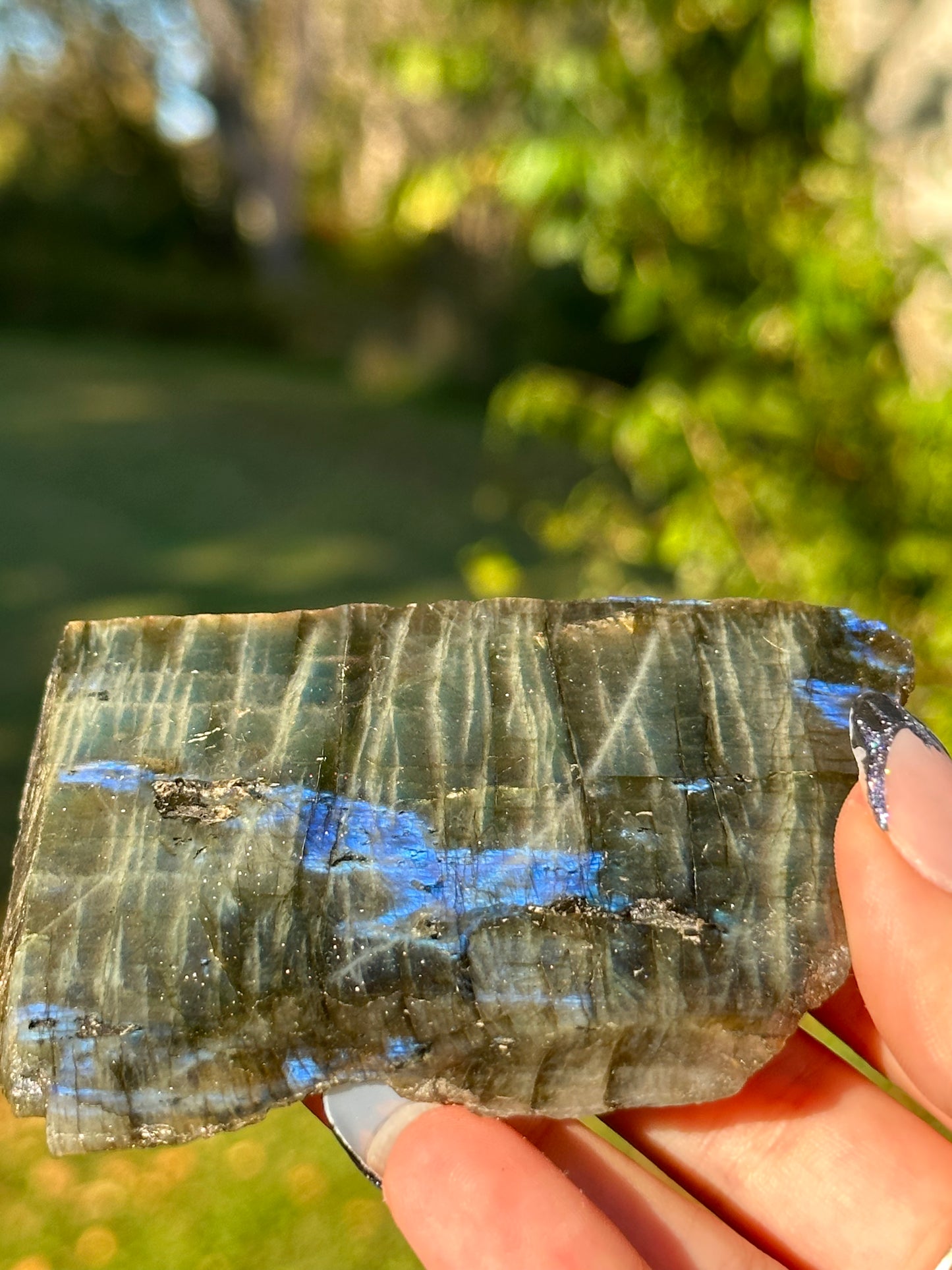 Labradorite One Side Polished Slab