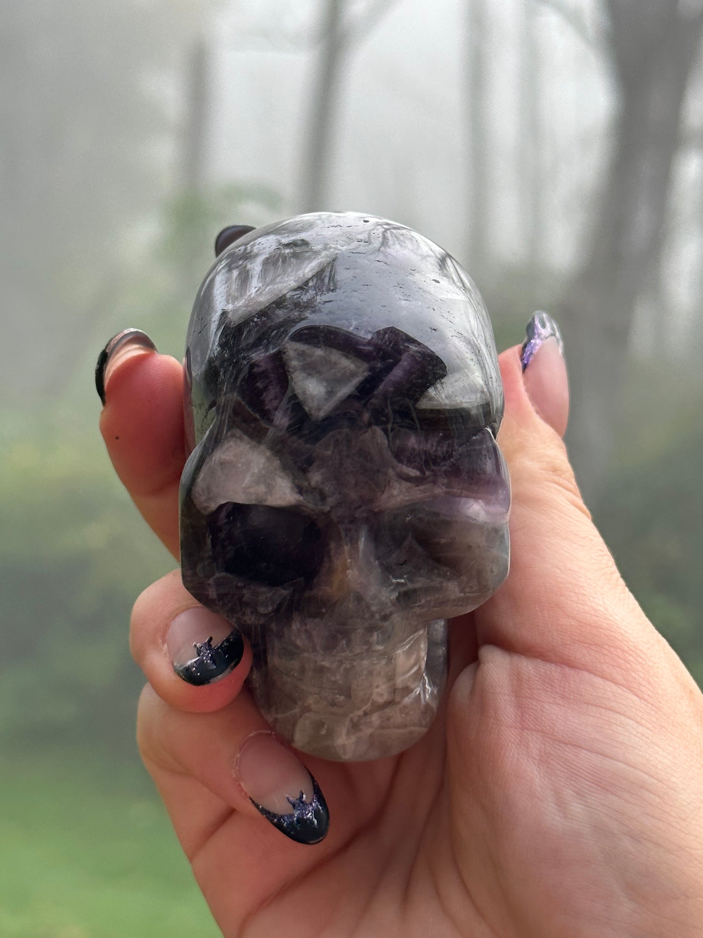 Amethyst Skull Carving