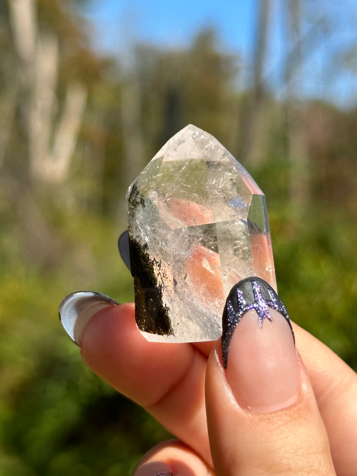 Mini Garden Quartz (Lodalite) Tower