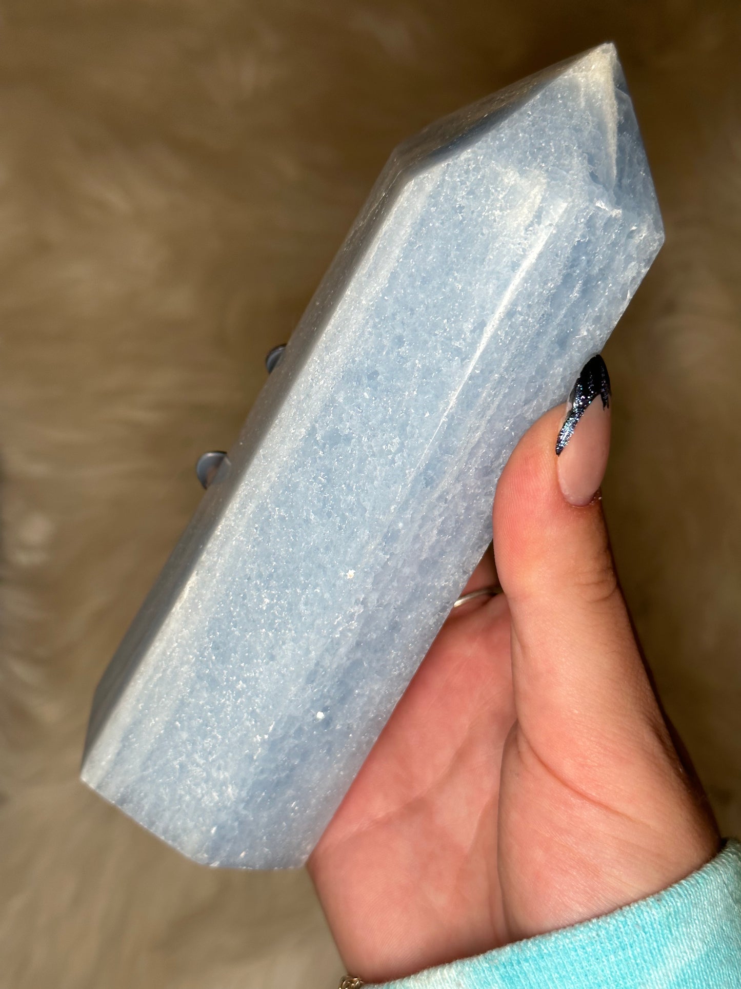 Blue Calcite Tower