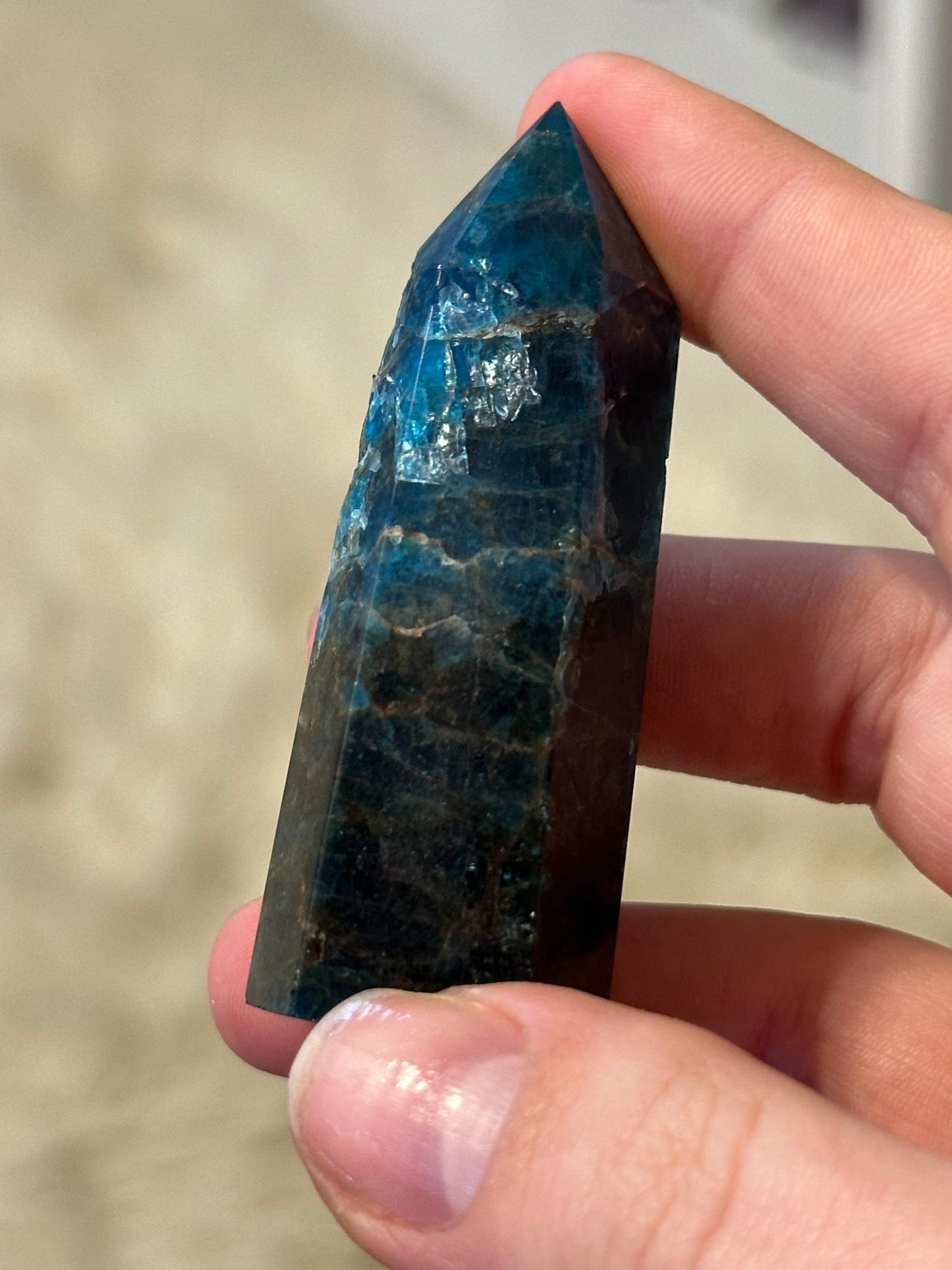 Blue apatite tower D