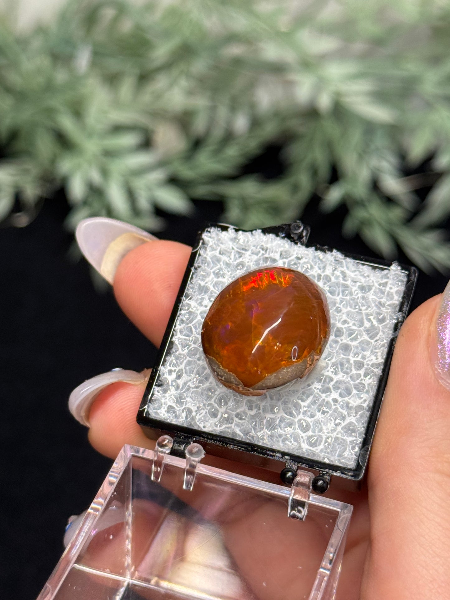 Chocolate fire opal