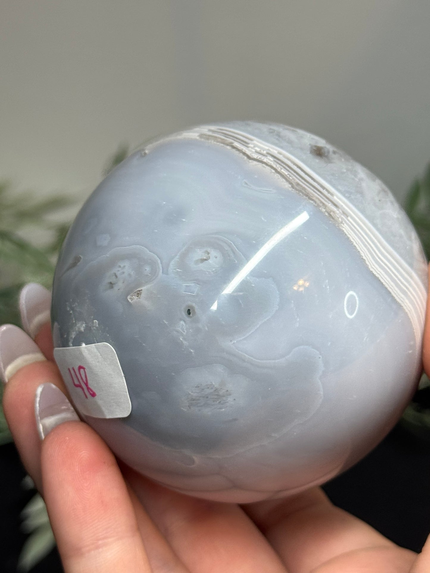 Rutilated agate sphere