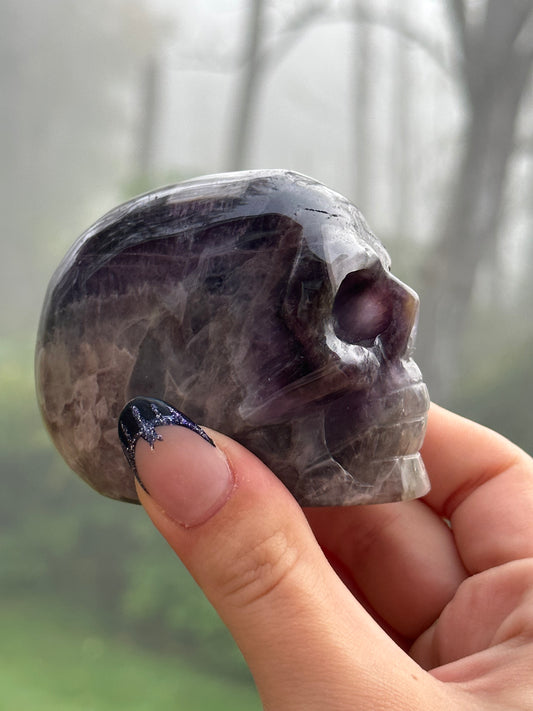 Amethyst Skull Carving