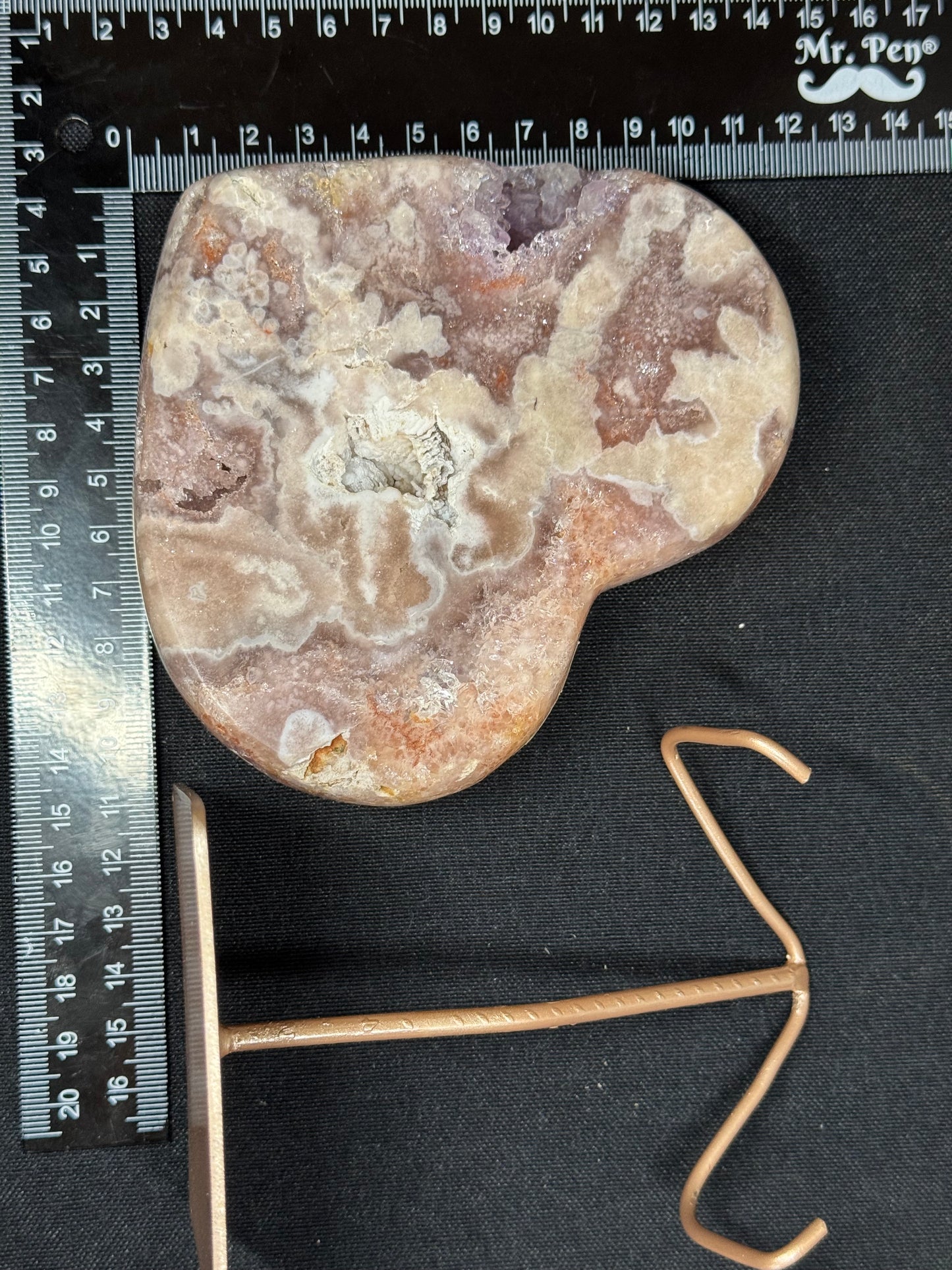Pink amethyst heart