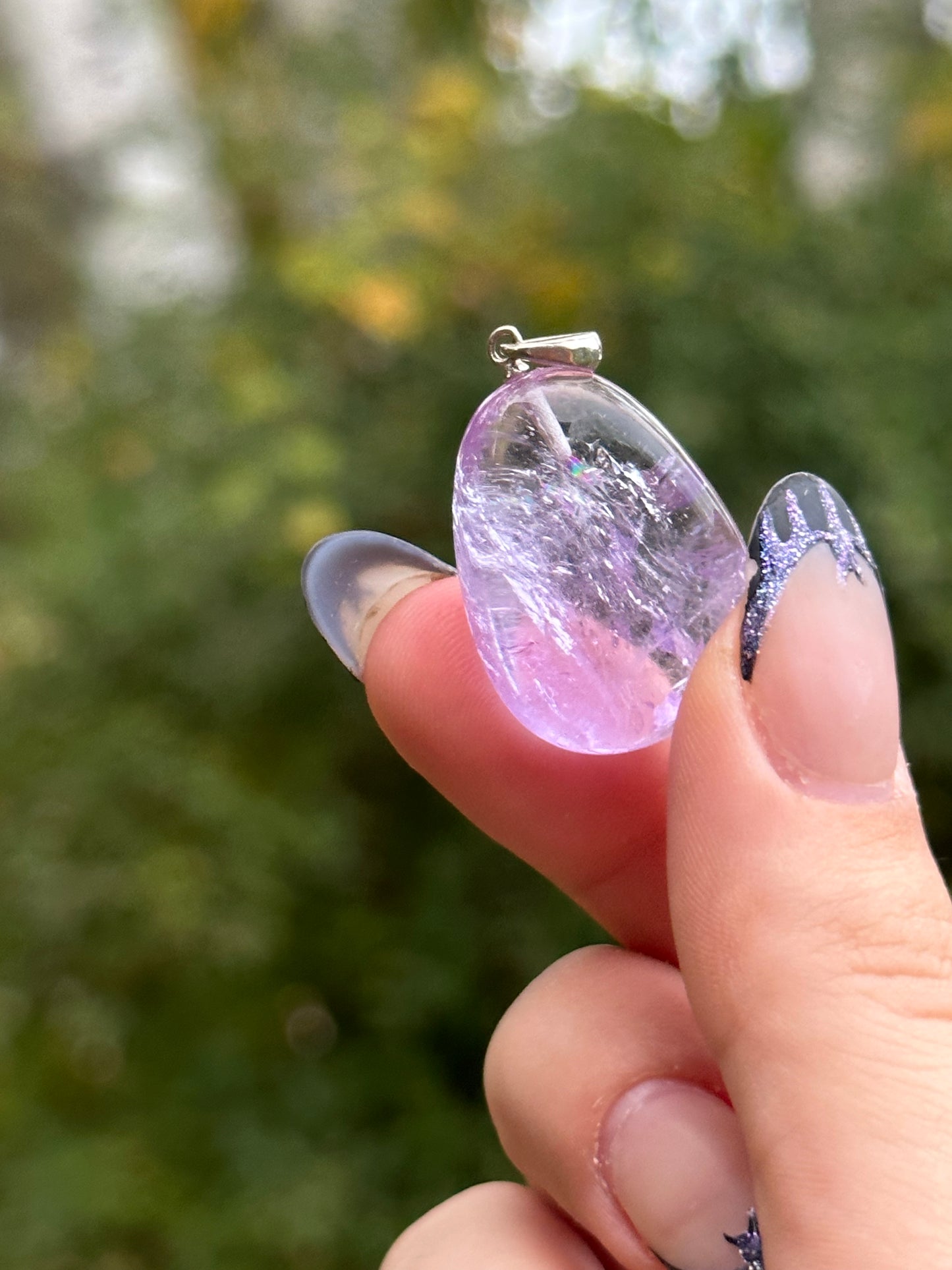 Amethyst with Sterling Silver Pendant