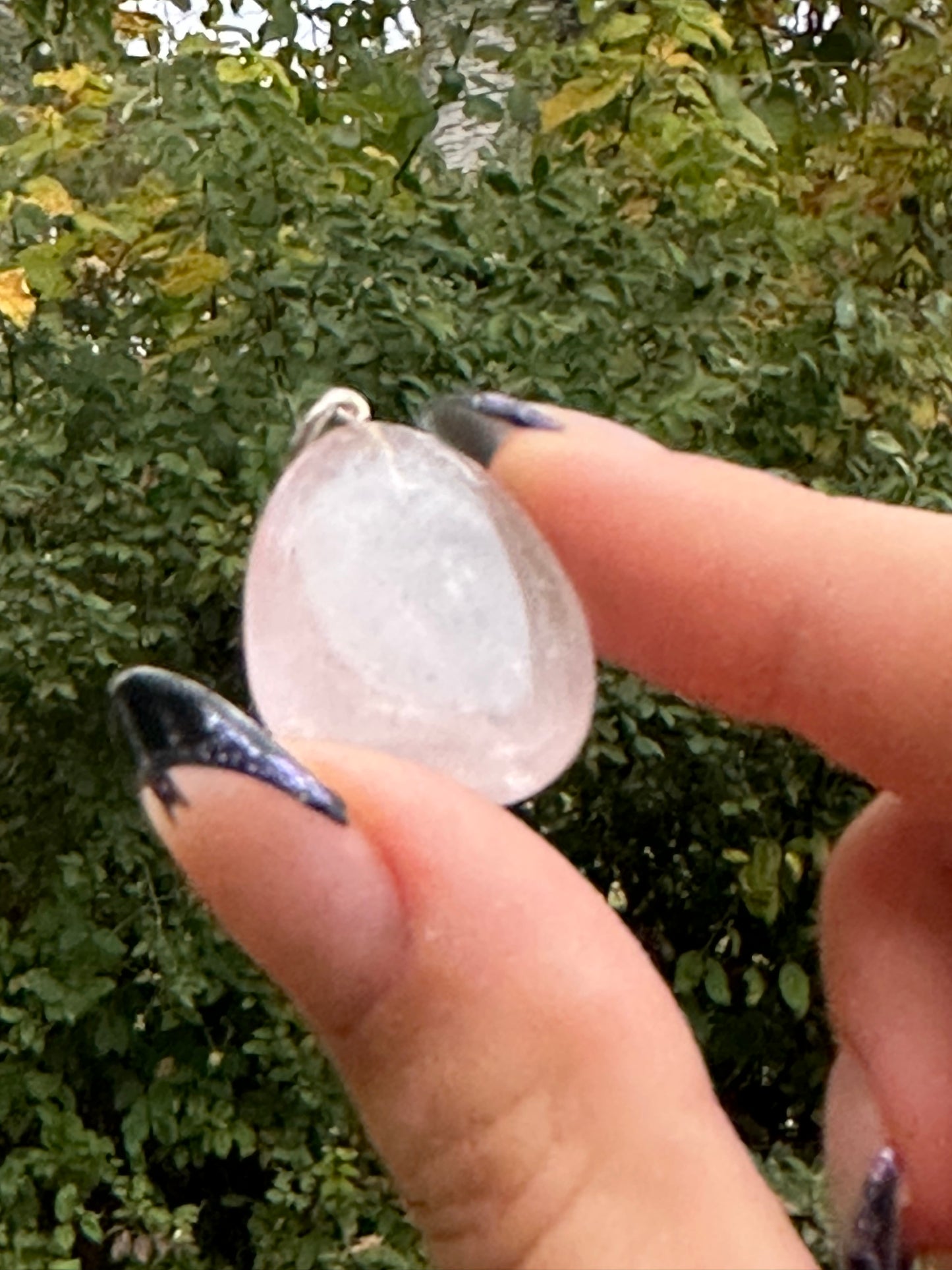 Rose Quartz with Sterling Silver Pendant