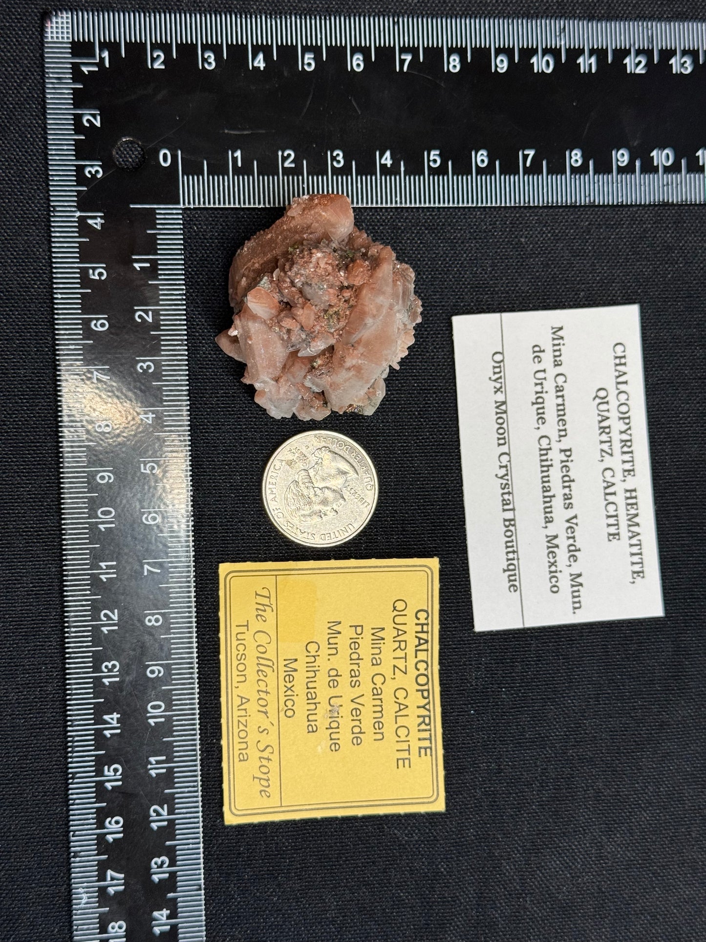 Chalcopyrite, Hematite, Quartz, Calcite - Mexico