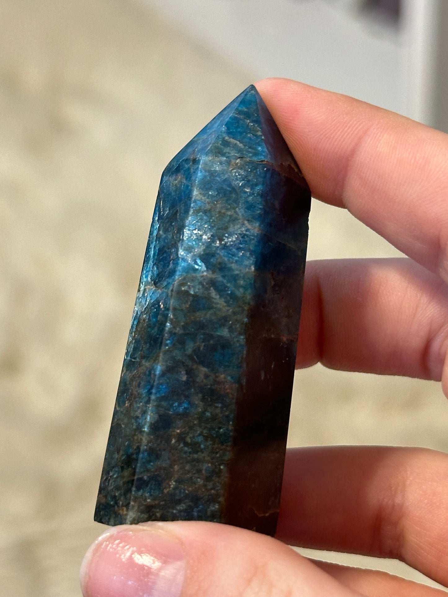Blue apatite tower D