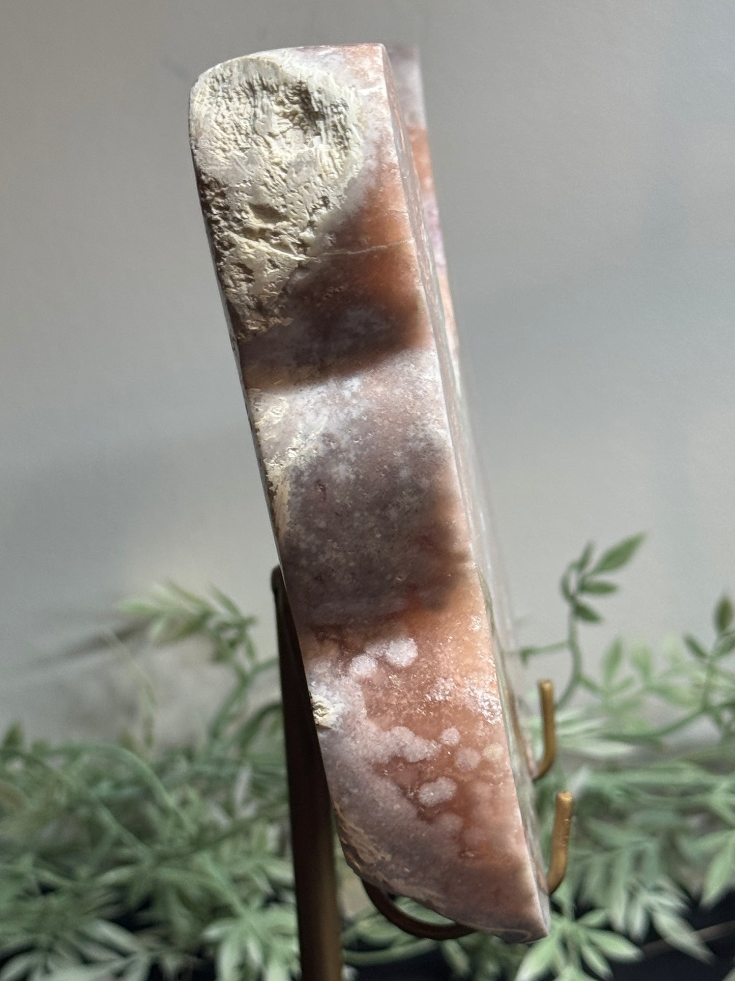 Pink amethyst butterfly with stand