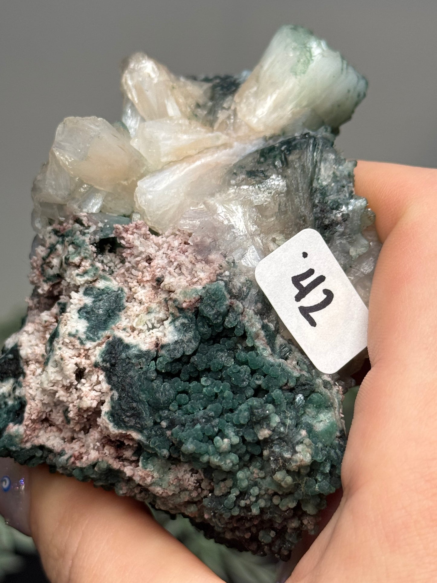 Celadonite, Stilbite, Chalcedony - India