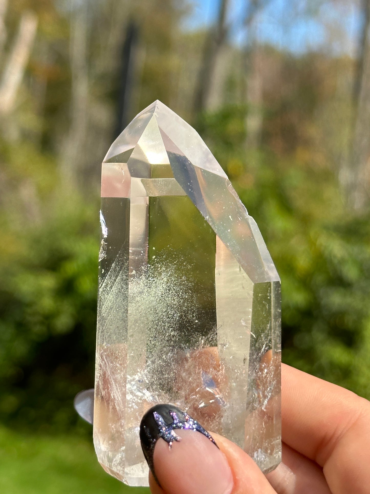 Quartz Tower with green chlorite phantoms