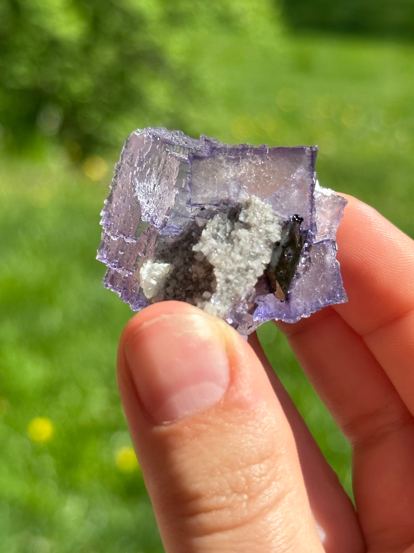 Elmwood fluorite with dolomite and sphalerite