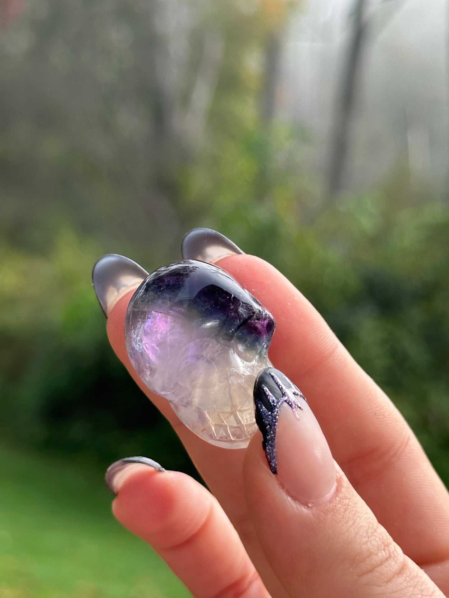 Rainbow Fluorite Skull