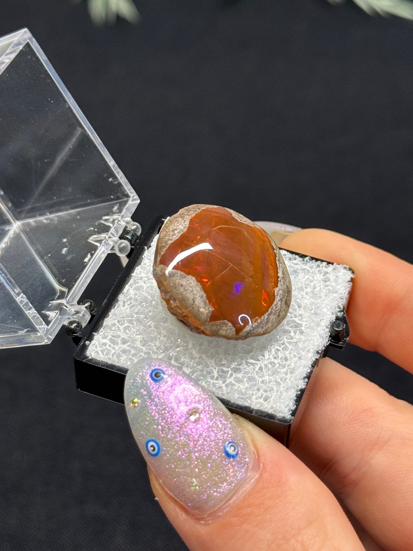 Chocolate fire opal