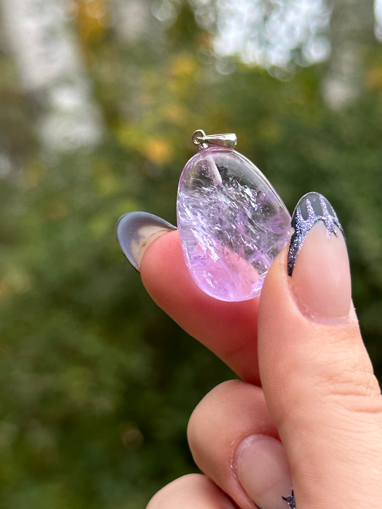 Amethyst with Sterling Silver Pendant