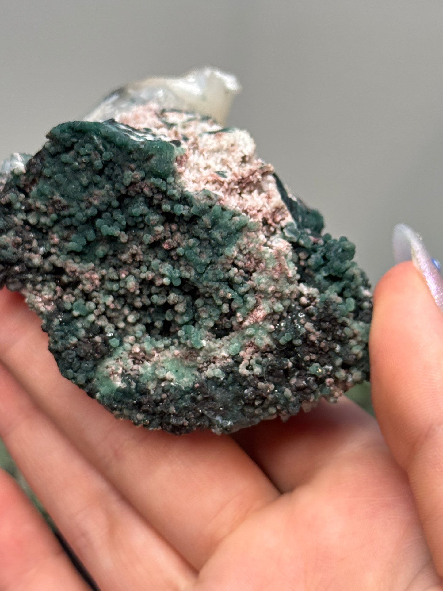 Celadonite, Stilbite, Chalcedony - India