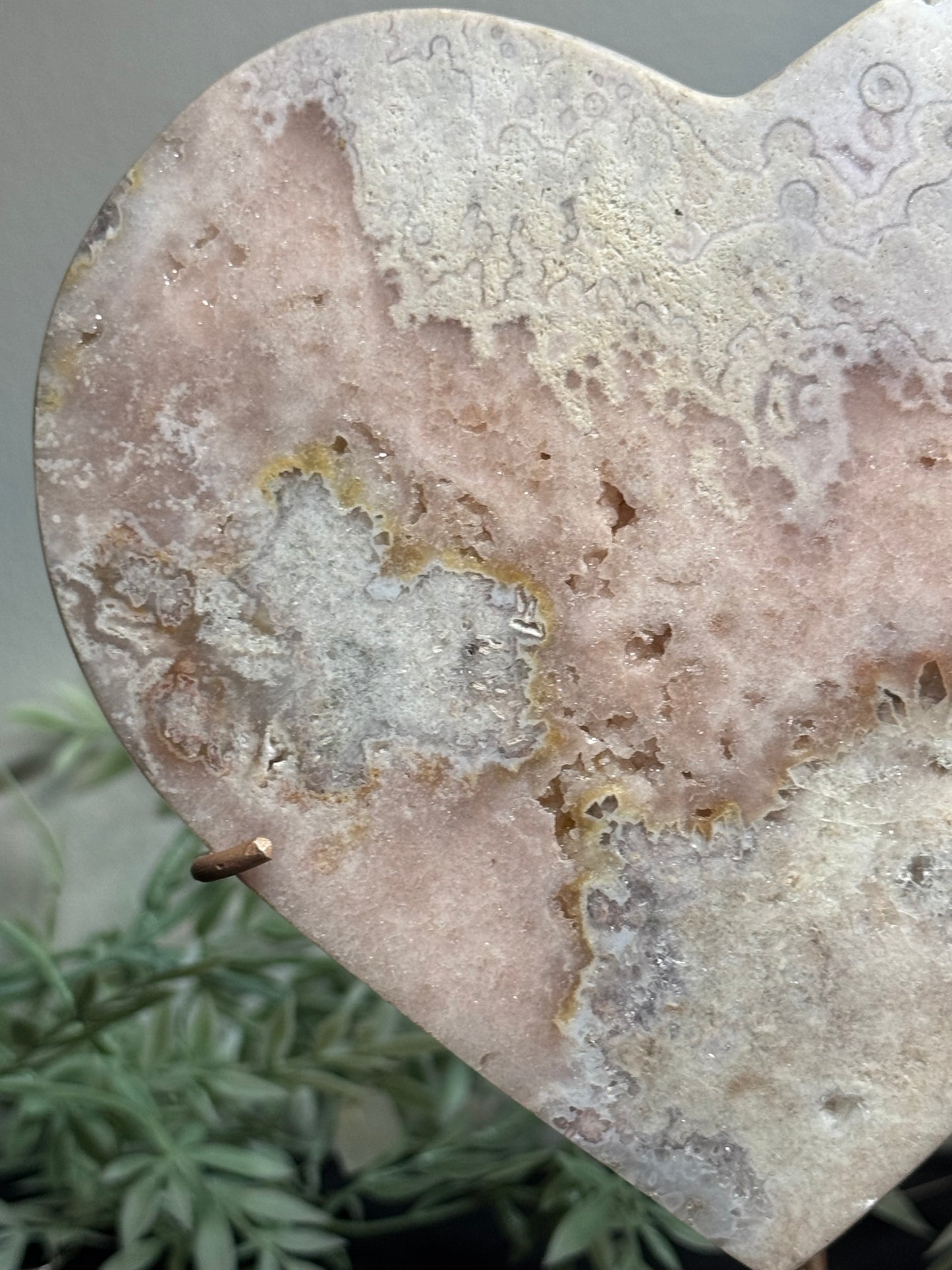 Pink amethyst heart