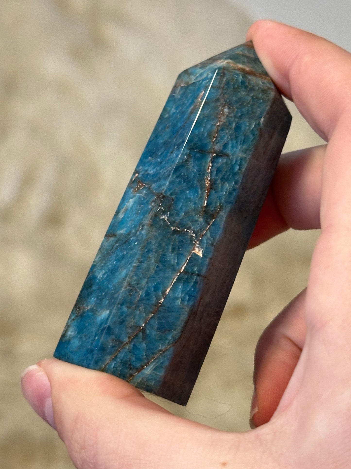 Blue apatite tower B