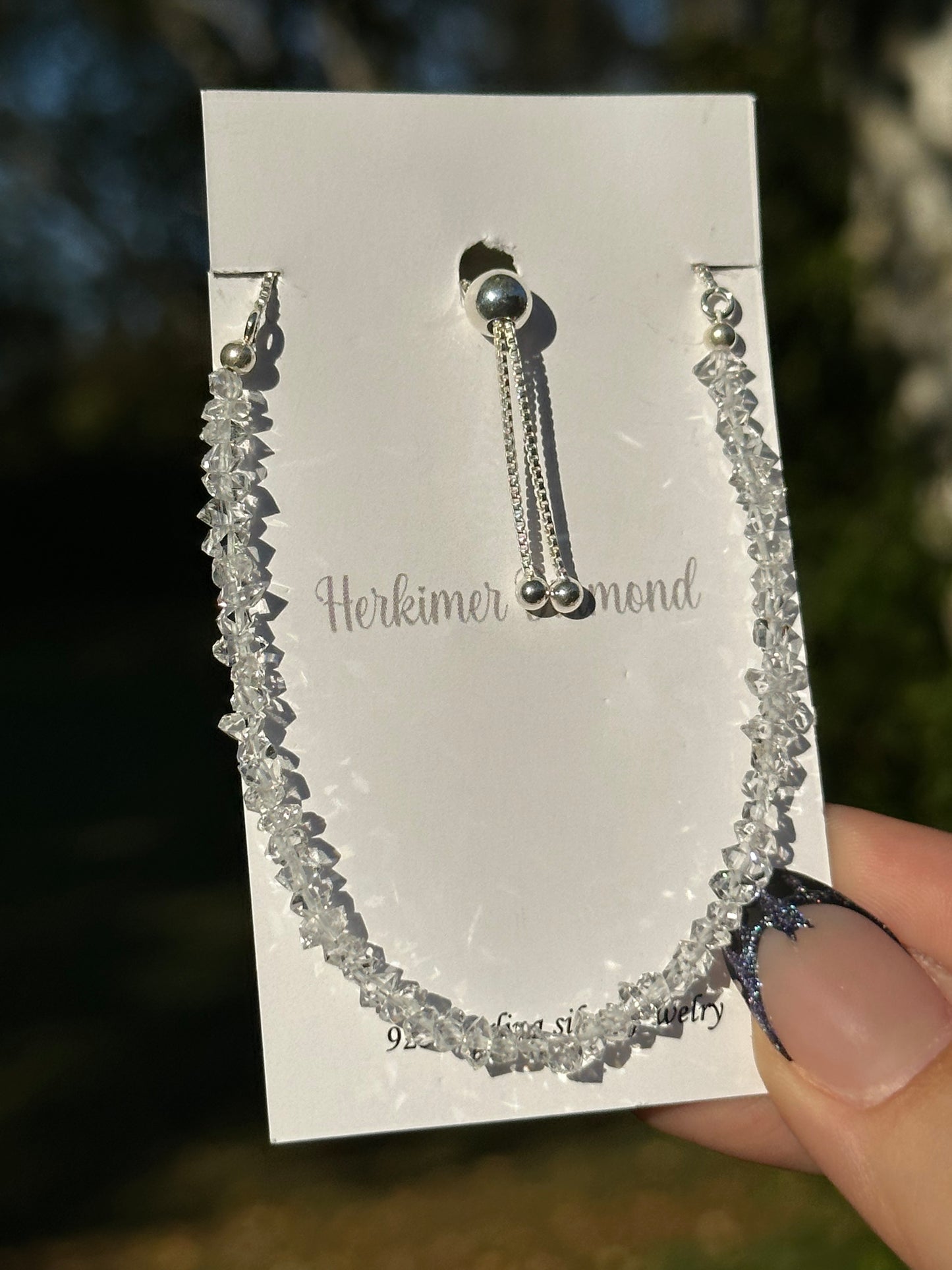 Herkimer Diamond Bracelet - Sterling Silver