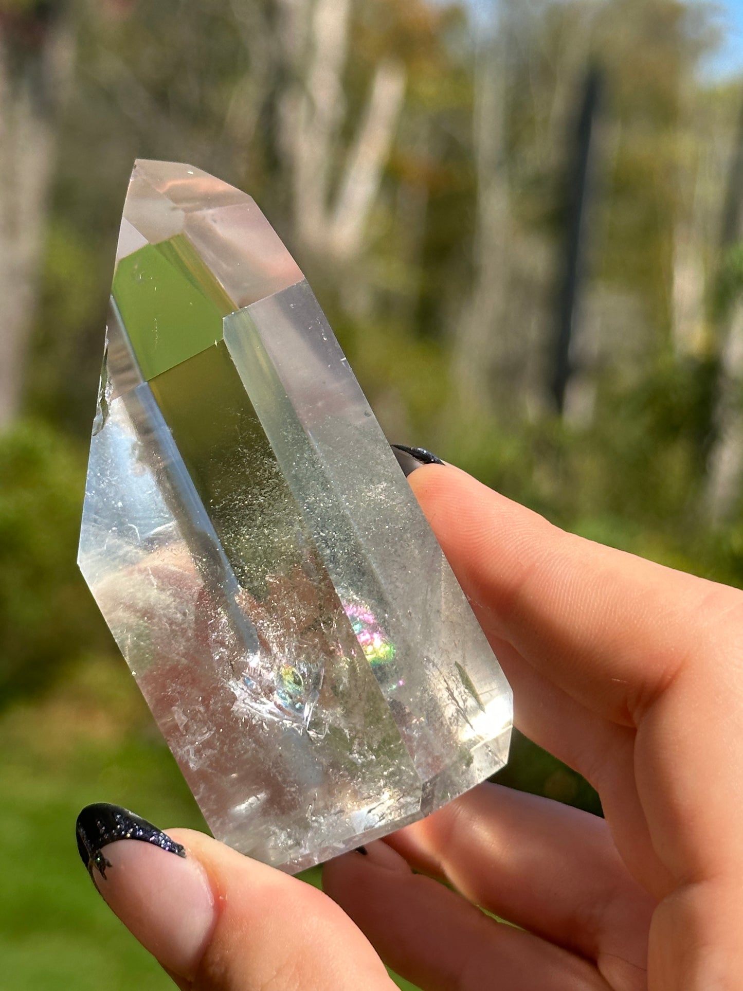 Quartz Tower with green chlorite phantoms