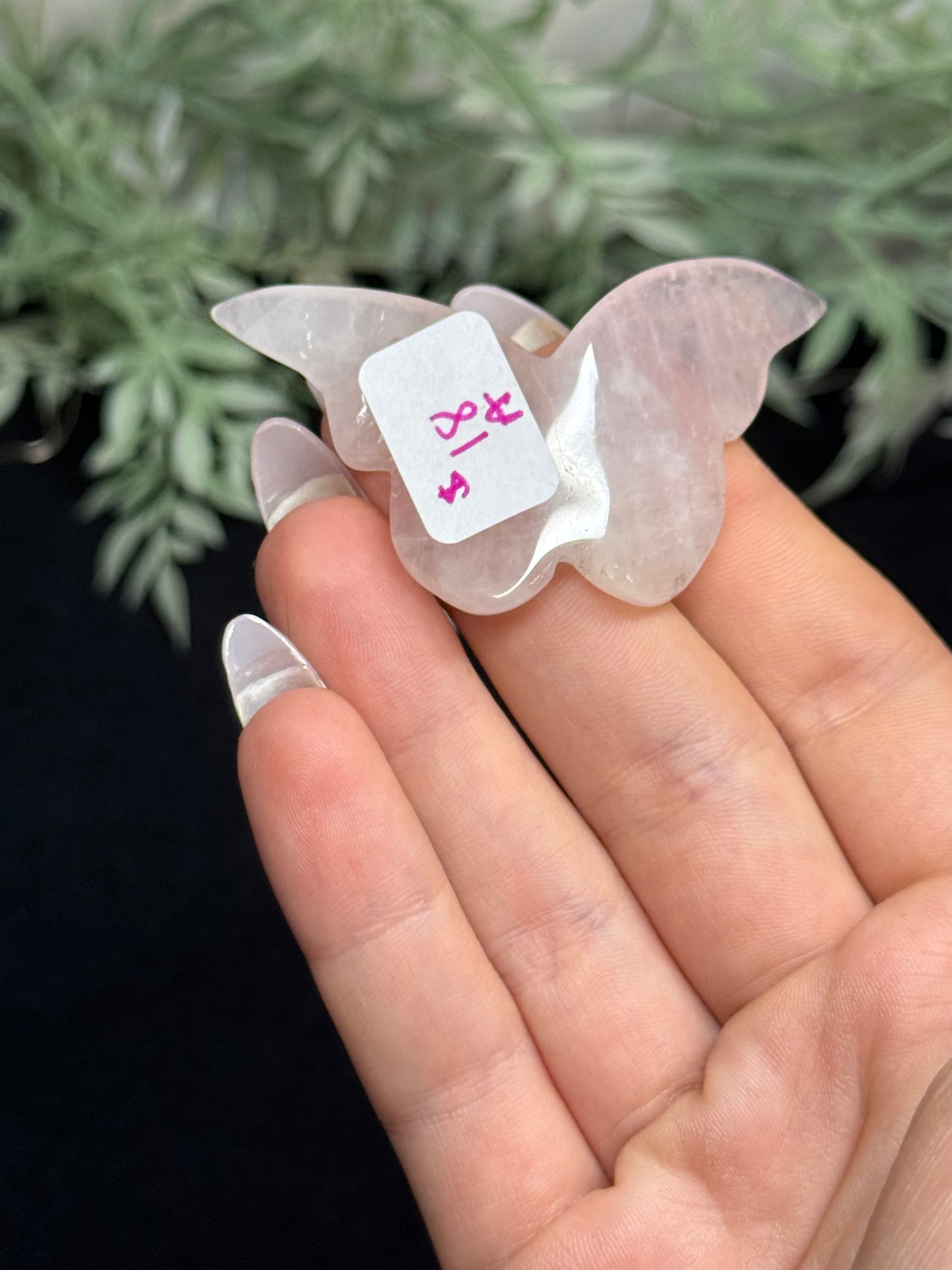 Rose Quartz 3D butterfly - A