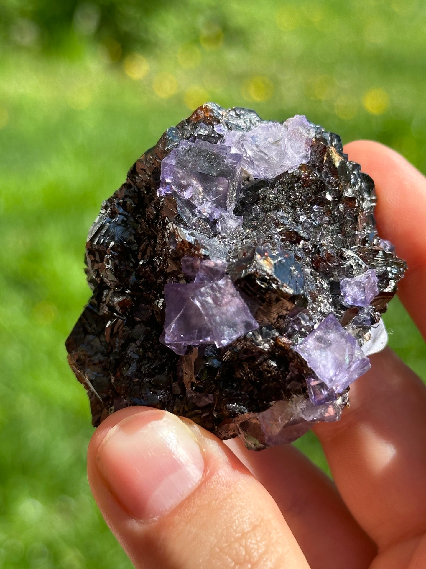 Elmwood fluorite and sphalerite