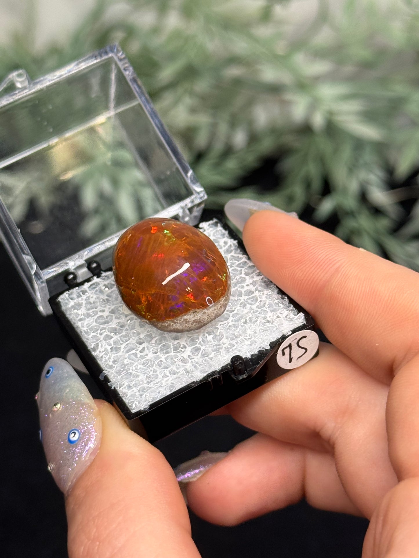Chocolate fire opal