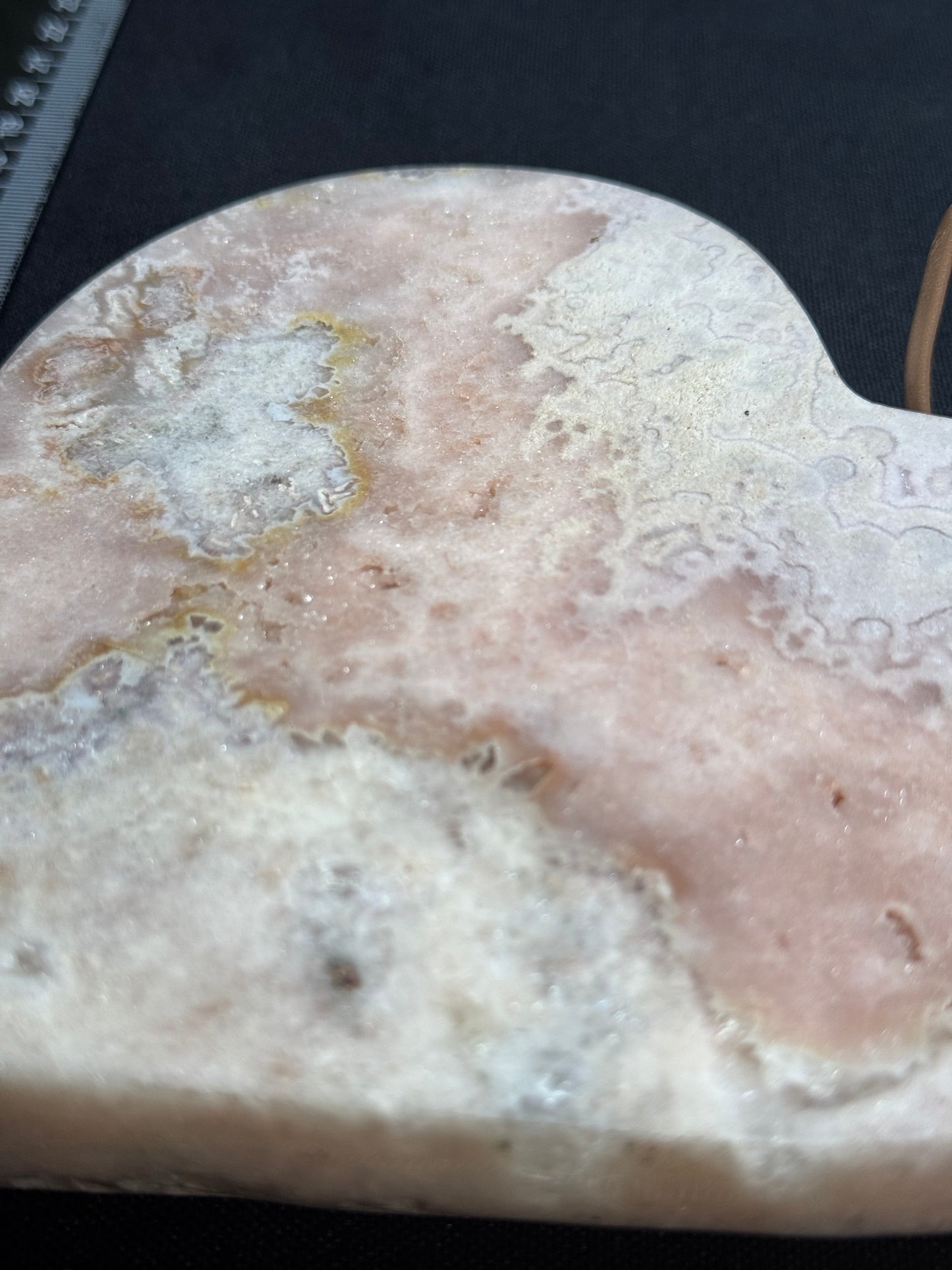 Pink amethyst heart