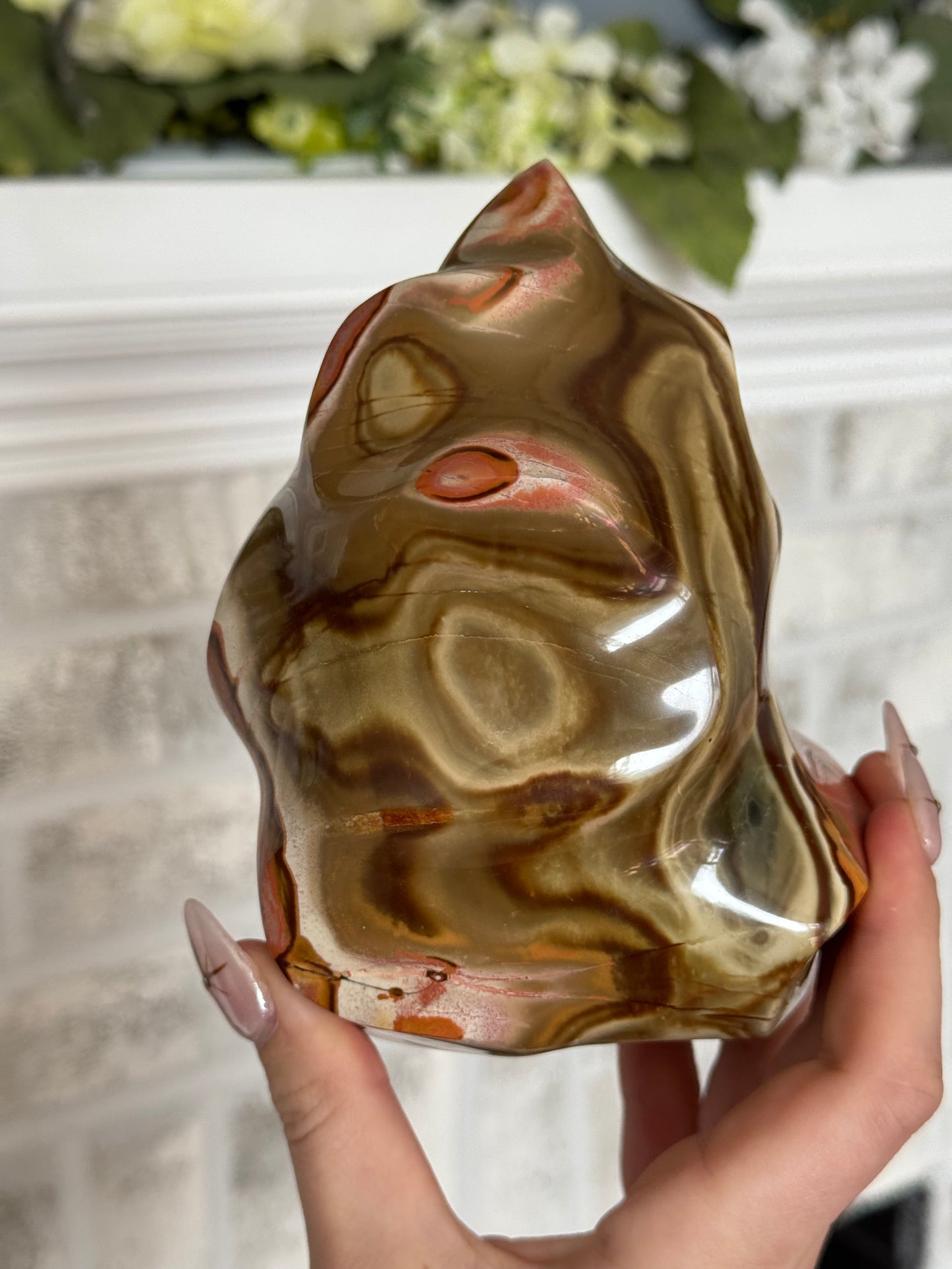 Polychrome jasper flame
