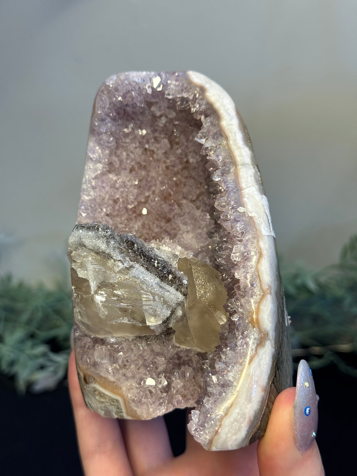Amethyst with calcite - Brazil