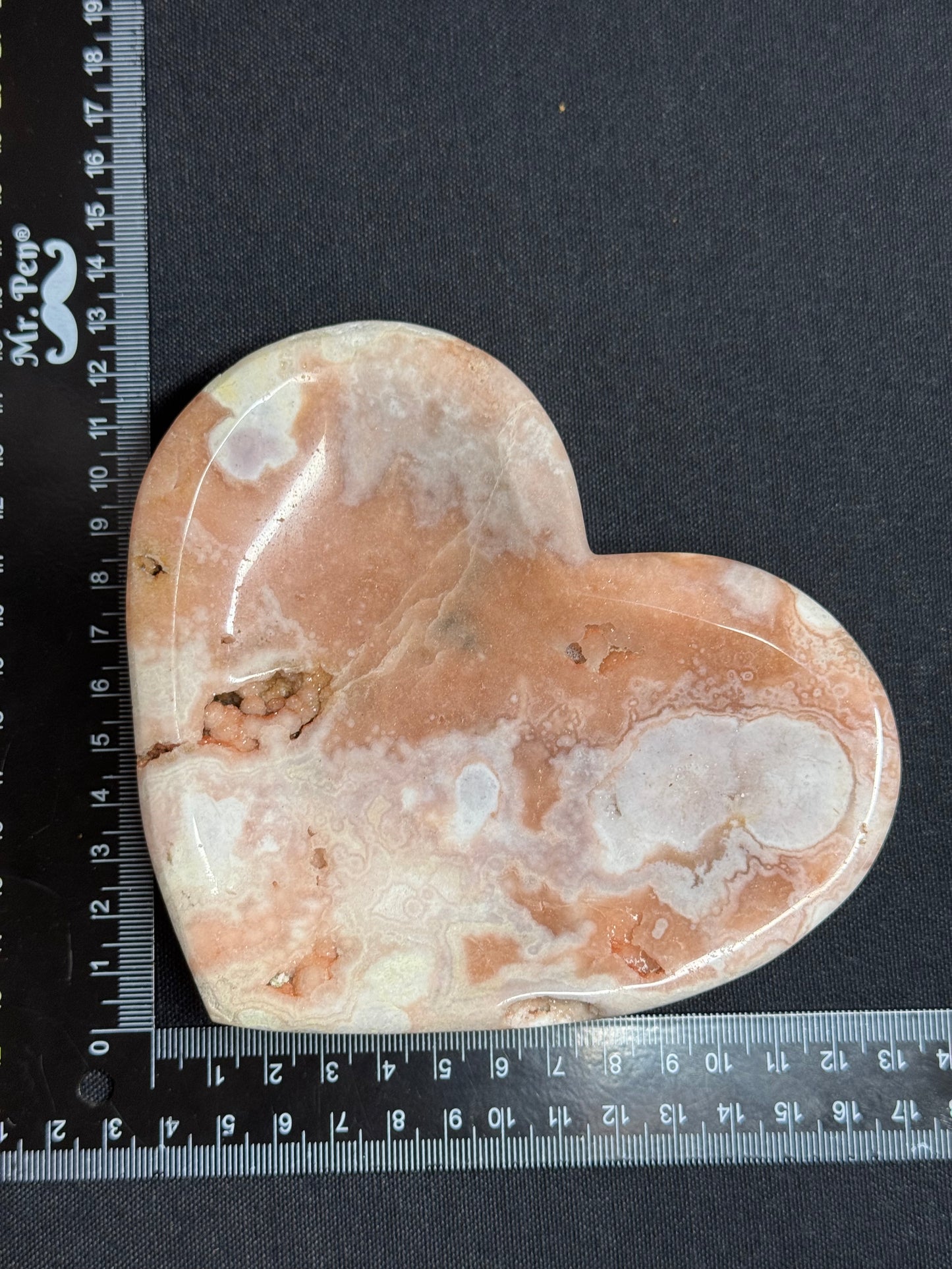 Pink amethyst heart bowl