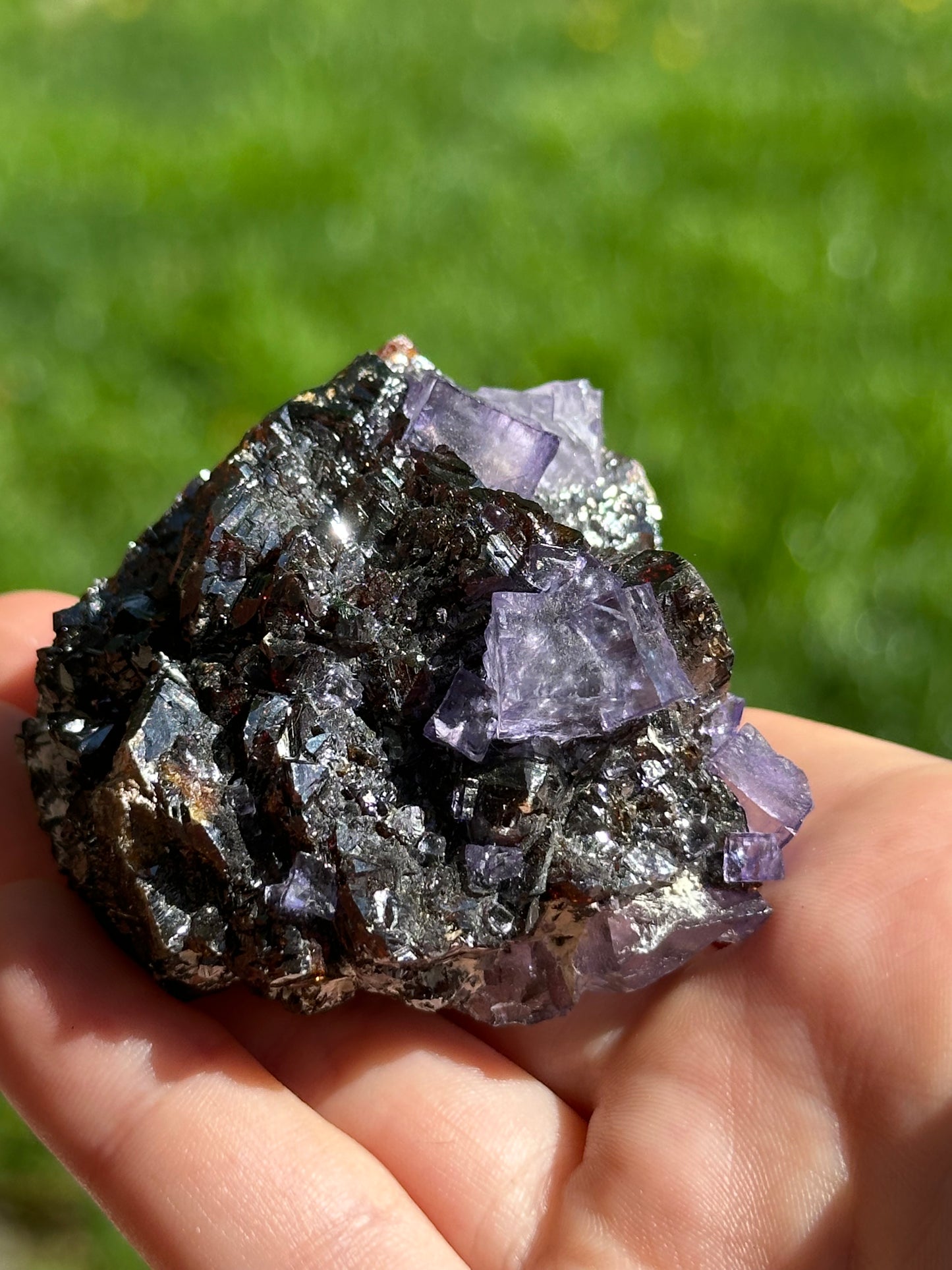 Elmwood fluorite and sphalerite