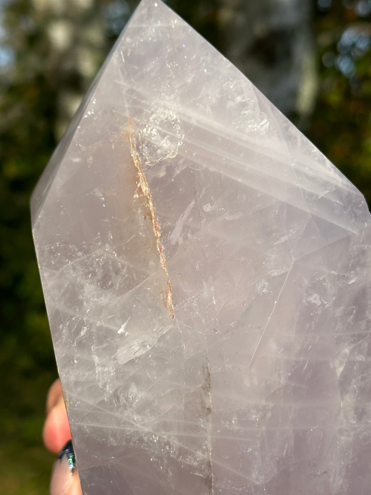 XXL Lavender Rose Quartz Tower