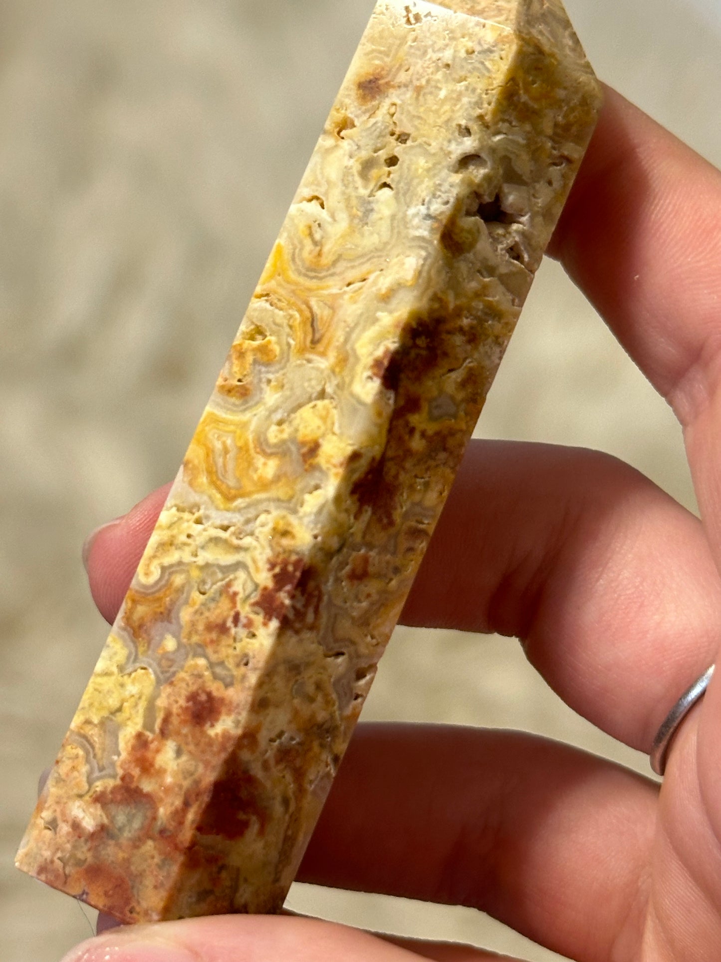 Crazy lace agate tower