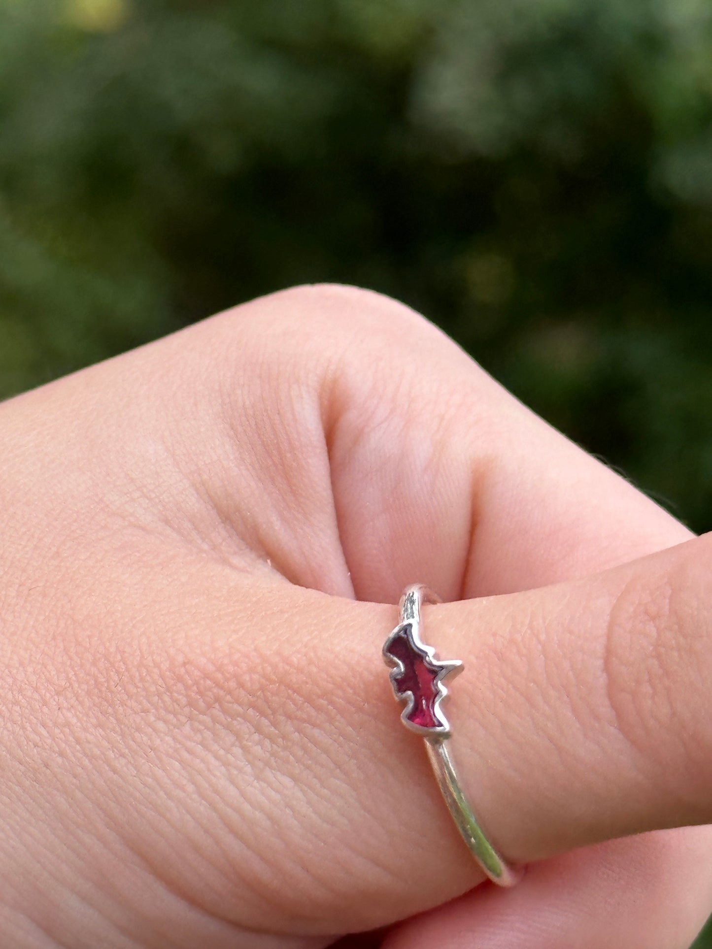 Garnet Bat Rings - Sized
