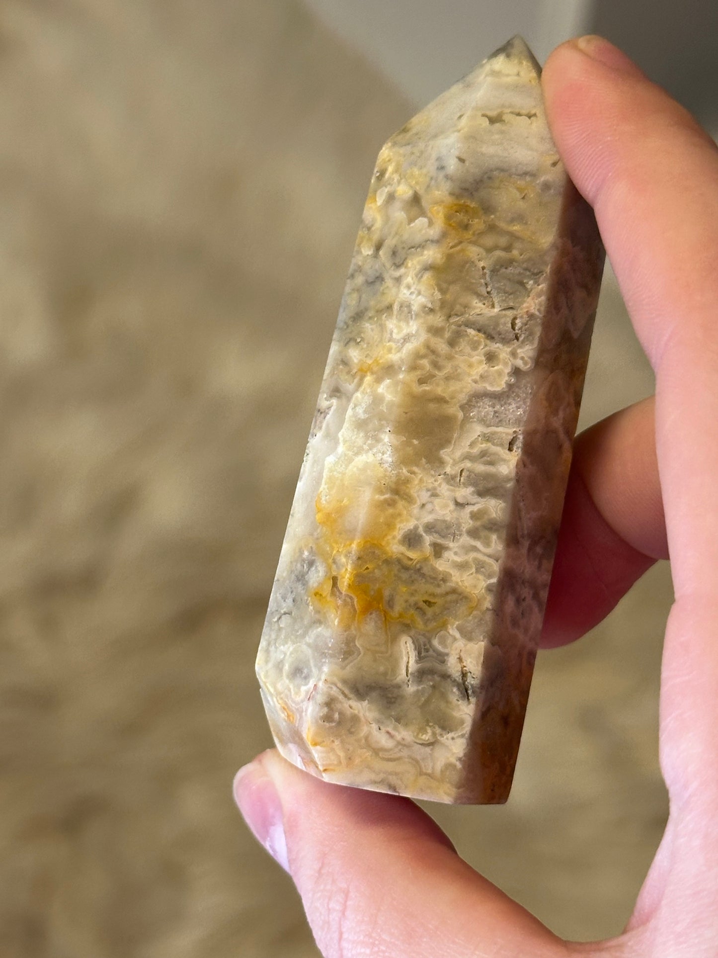 Crazy lace agate tower
