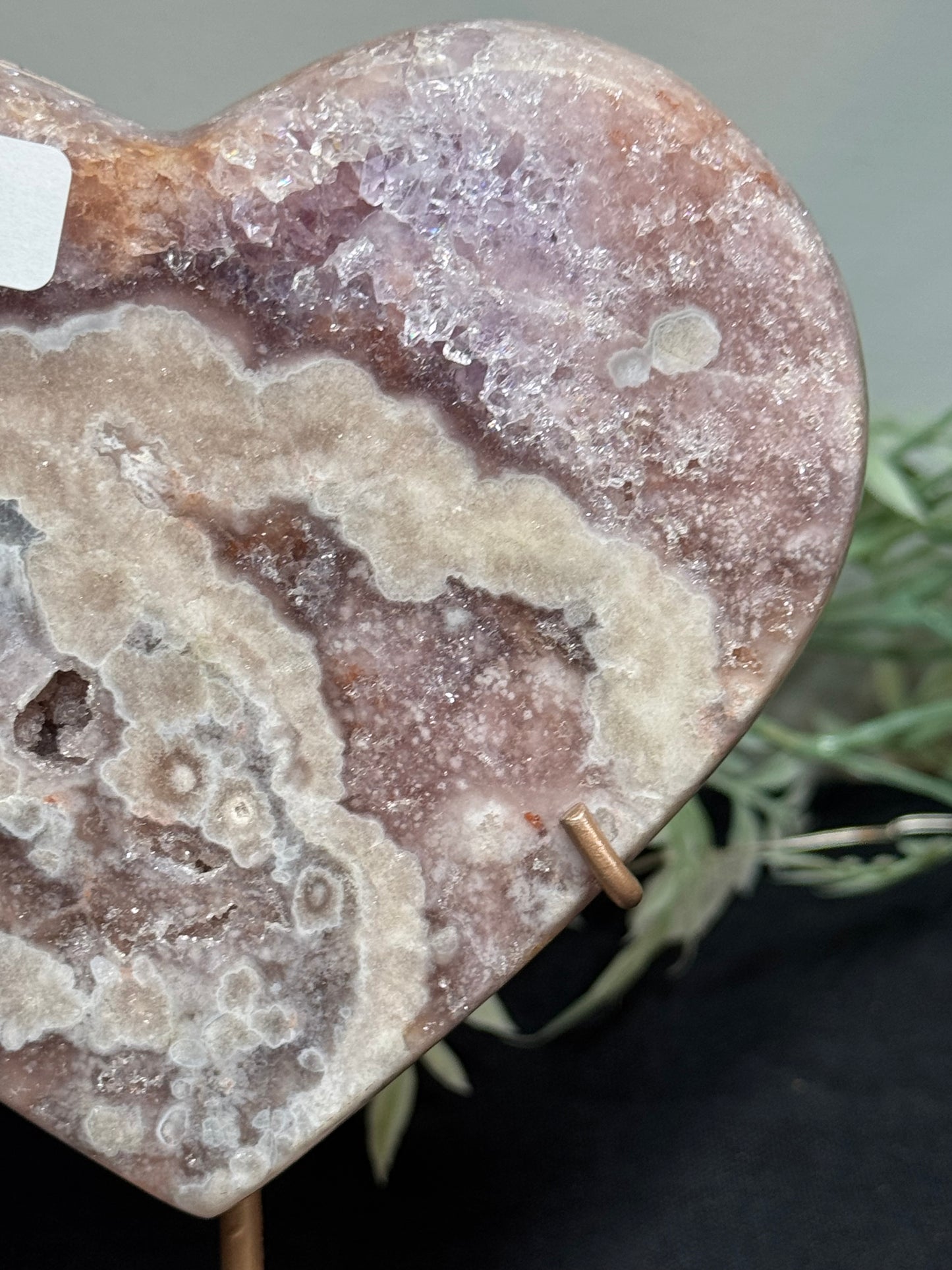 Pink amethyst heart